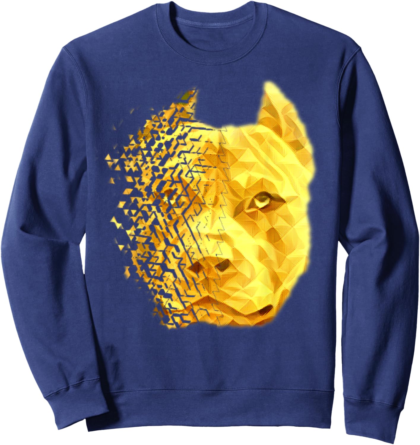 Pit Bull Shattered Gold Designer Sweatshirt - Sweatshirt | Navy