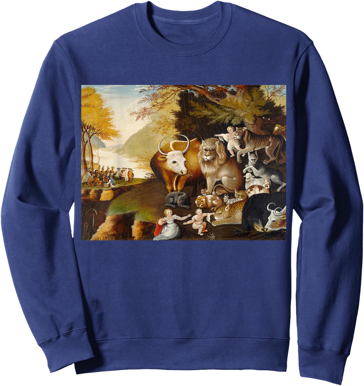 Edward Hicks's Peaceable Kingdom Sweatshirt - Sweatshirt | Navy