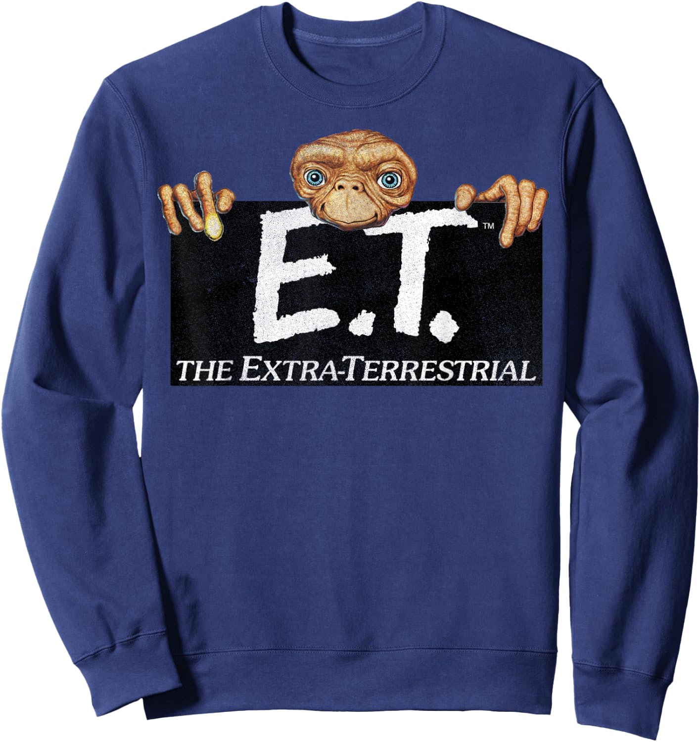 E.T. Terrestrial Hanging On A Movie Logo Graphic Sweatshirt - Sweatshirt | Navy