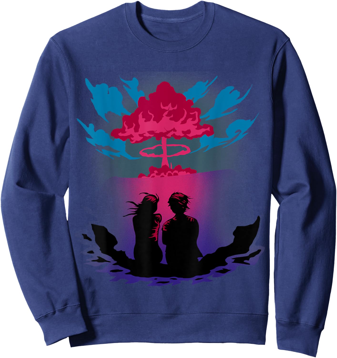 Nuke Atom Bomb Atomic Love Couple Fallout Hydrogen Gift Sweatshirt - Sweatshirt | Navy
