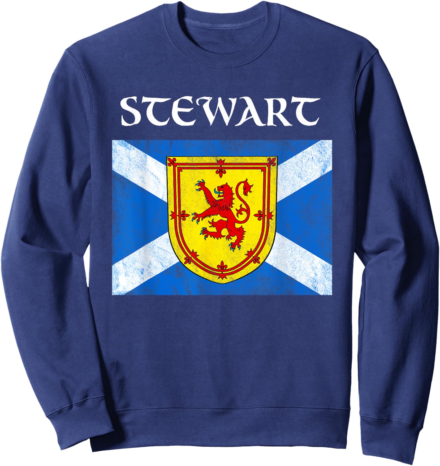 Stewart Scottish Clan Family Name Scotland Flag Sweatshirt - Sweatshirt | Navy