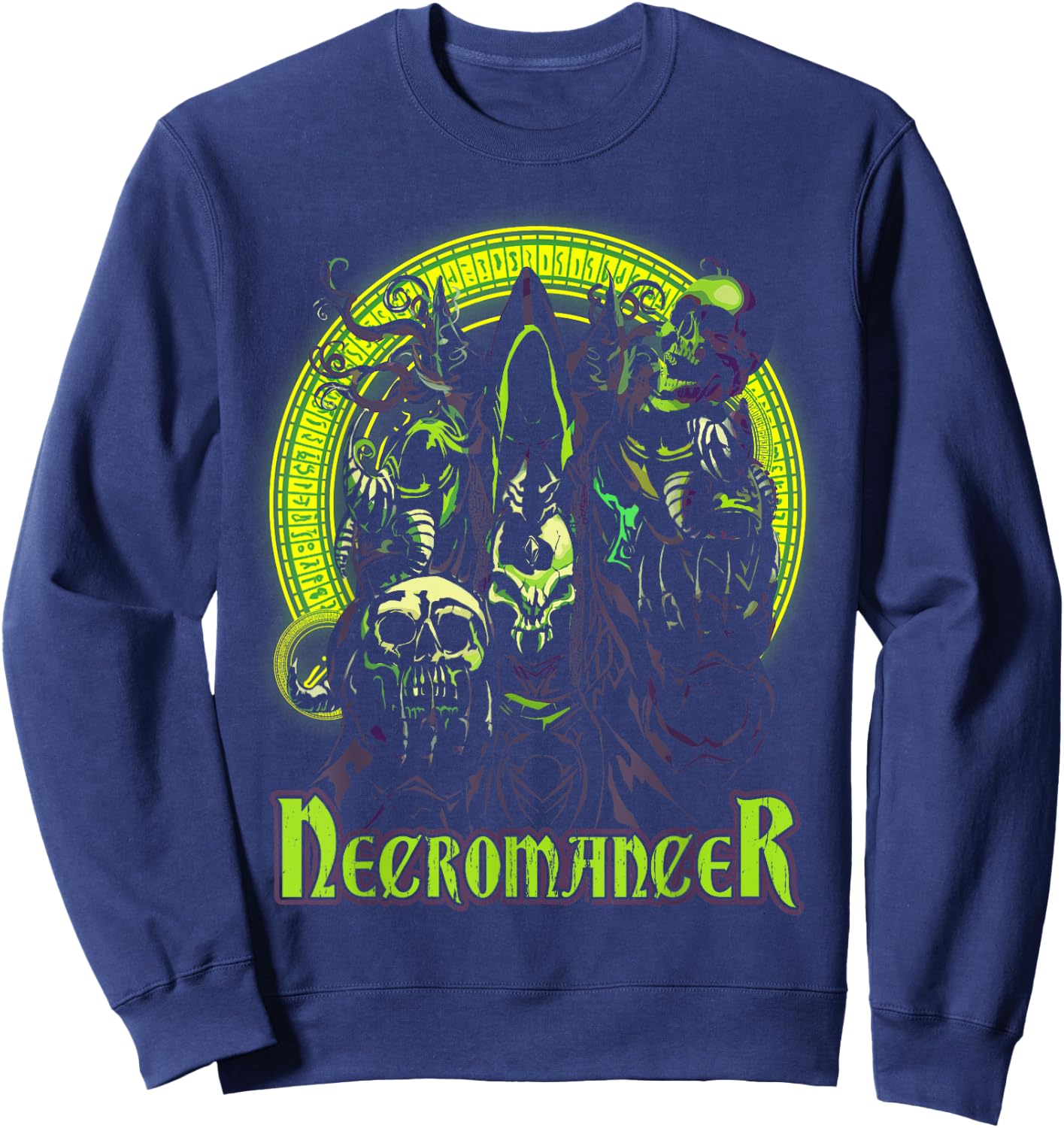 Necromancer Fantasy Magic Roleplaying Tabletop RPG Gamers Sweatshirt - Sweatshirt | Navy