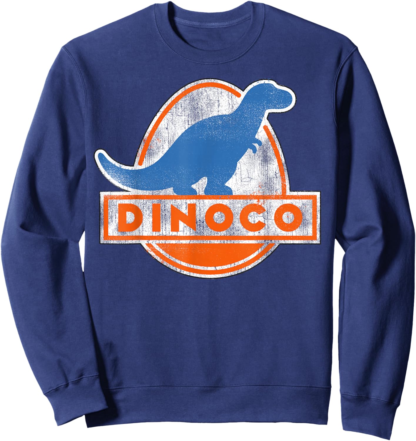 Disney Pixar Cars Iconic DINOCO Distressed Dinosaur Logo Sweatshirt - Sweatshirt | Navy
