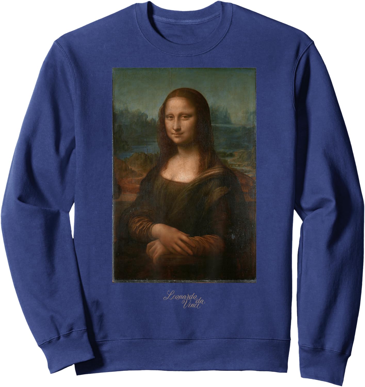 Leonardo da Vinci Mona Lisa Painting Art Teacher Gift Outfit Sweatshirt - Sweatshirt | Navy