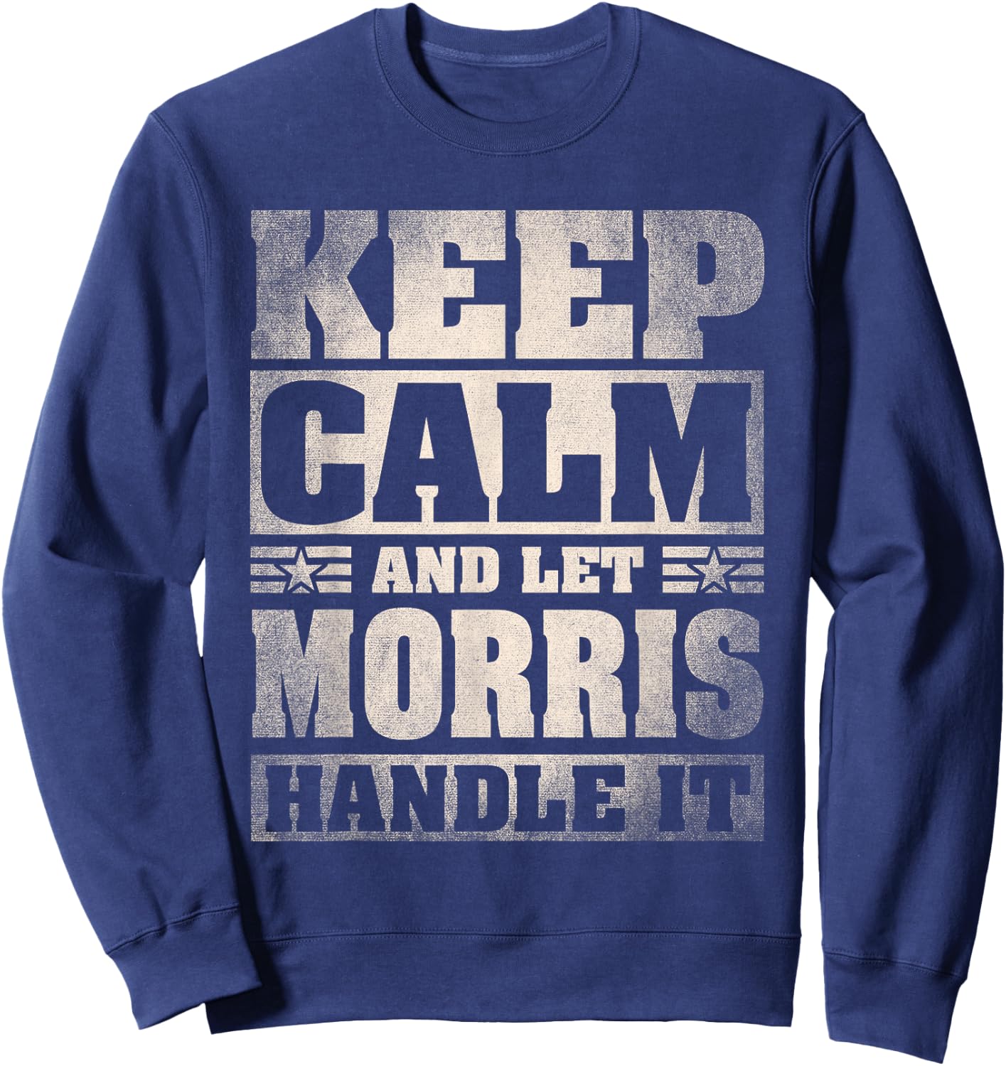 Morris Name Shirt Personalized Morris Last Name Sweatshirt - Sweatshirt | Navy
