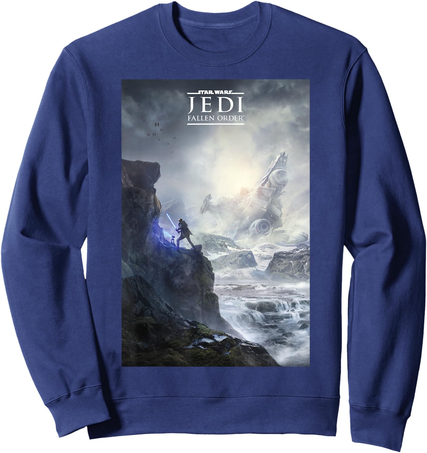 Star Wars Jedi Fallen Order Logo Teaser Poster Sweatshirt - Sweatshirt | Navy