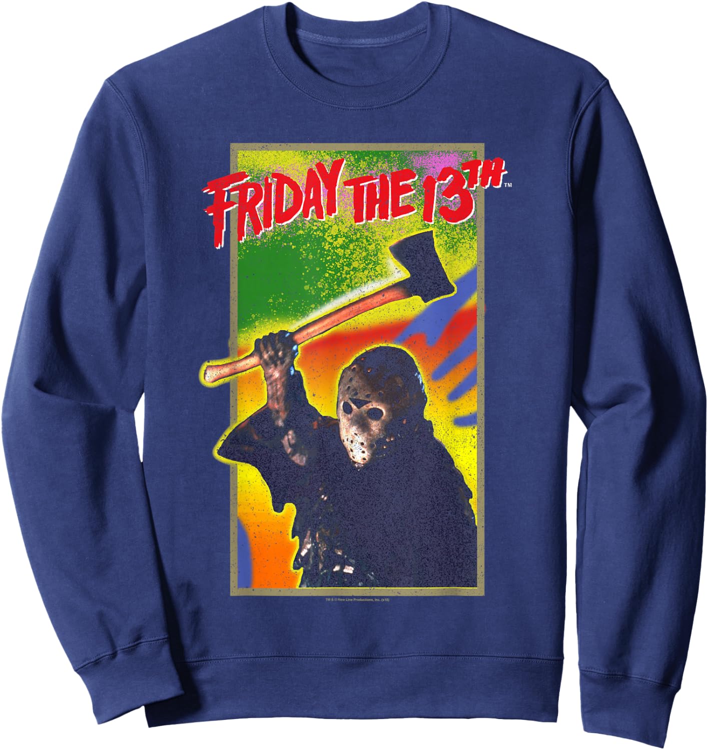 Friday The 13th Retro Game Sweatshirt - Sweatshirt | Navy