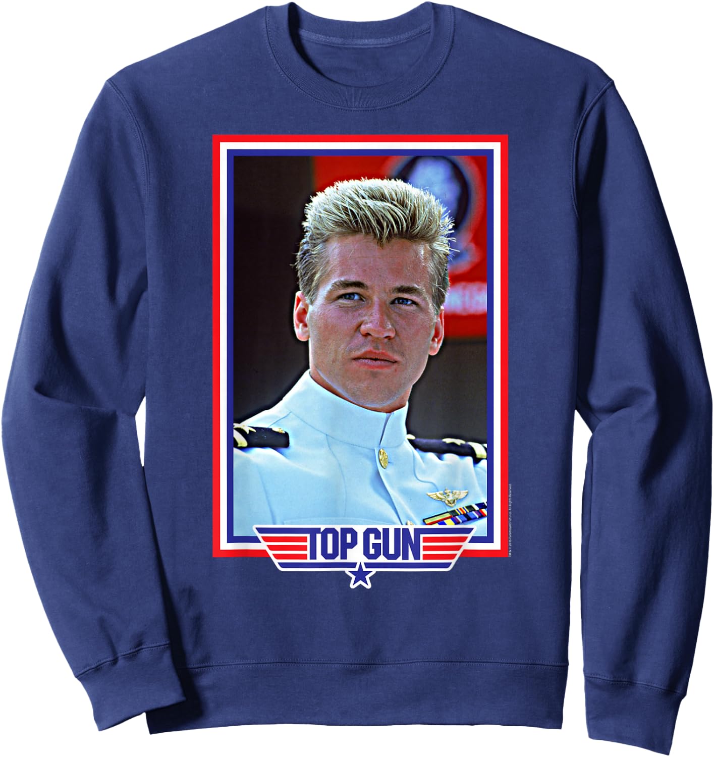 Top Gun Iceman American Colors Frame Action Movie Sweatshirt - Sweatshirt | Navy