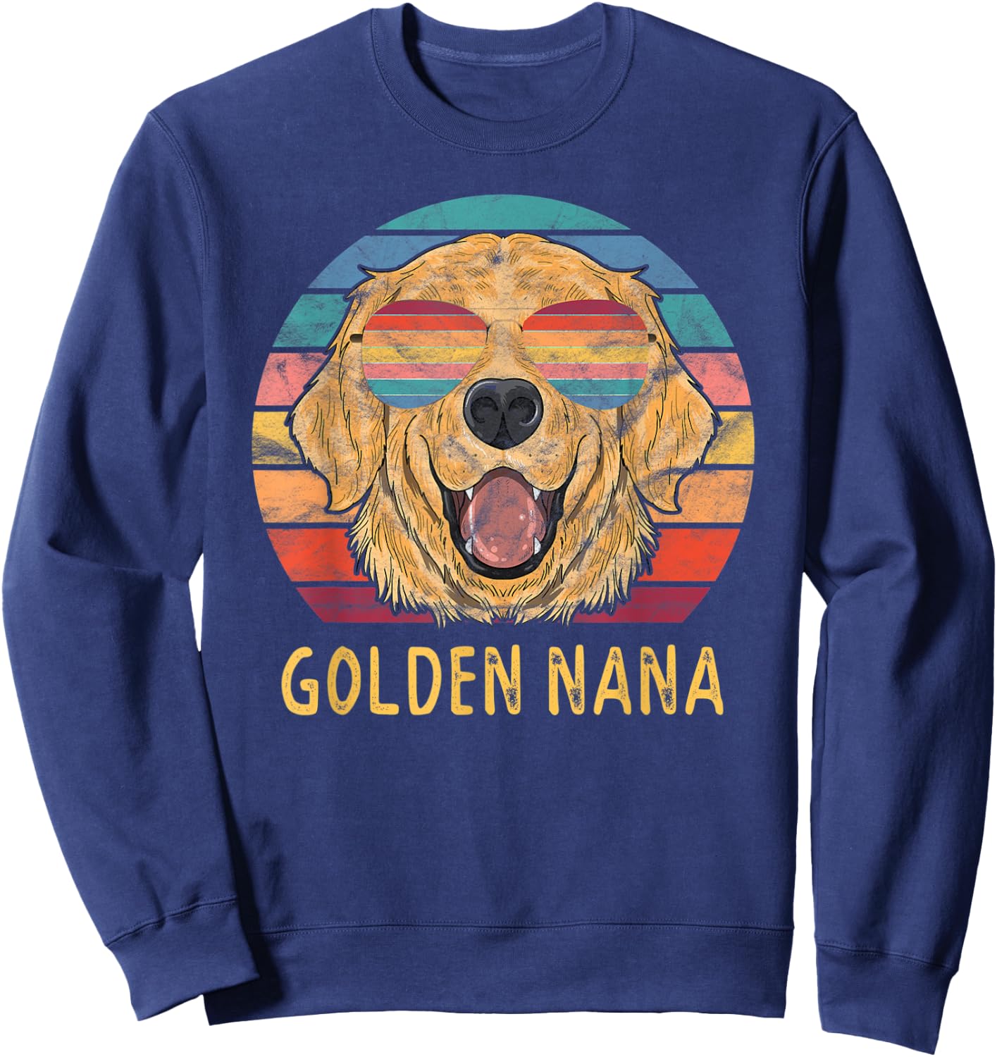 Golden Retriever Nana Gifts, Golden Retriever Grandma Sweatshirt - Sweatshirt | Navy