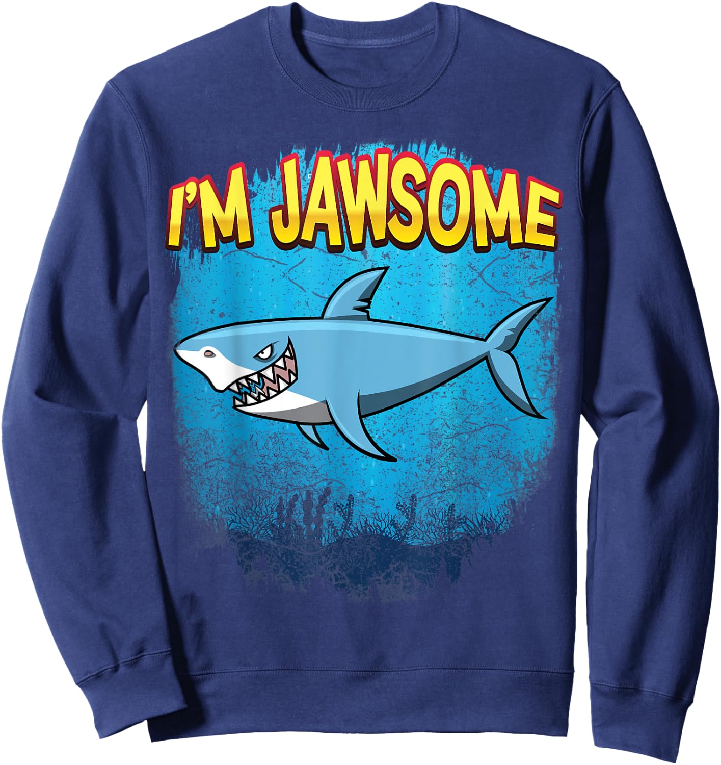 Great White Shark For Kids, I'm Jawsome Sweatshirt - Sweatshirt | Navy