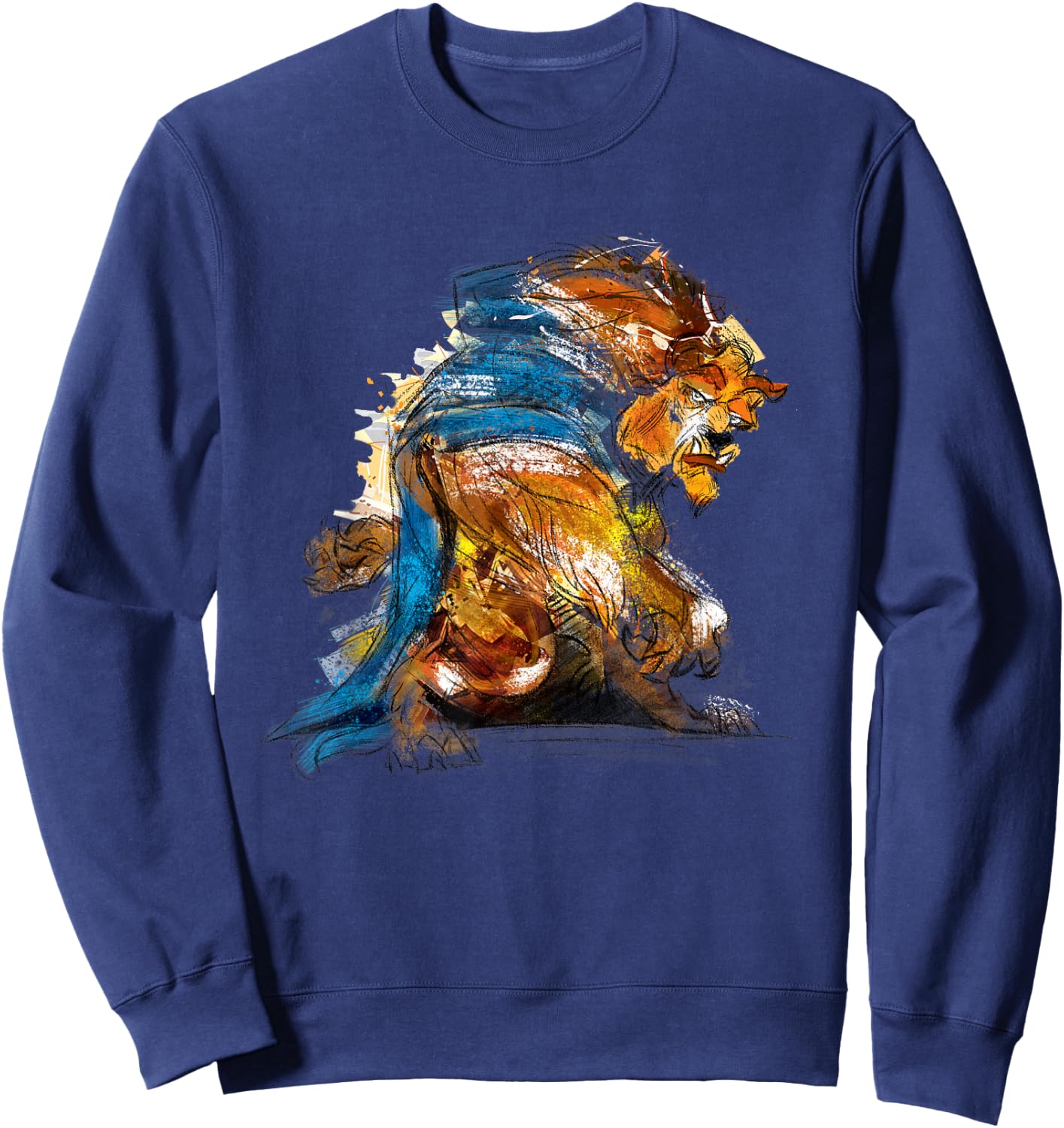 Disney Beauty and the Beast Men's Sweatshirt - Sweatshirt | Navy