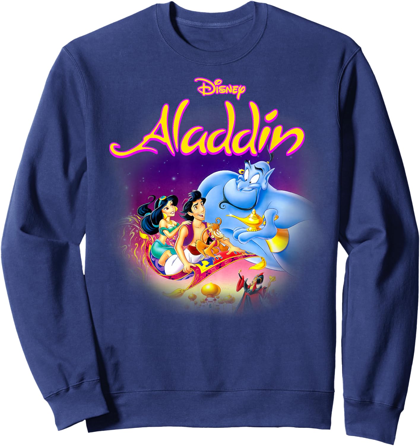Disney Aladdin Faded Classic Movie Poster Sweatshirt - Sweatshirt | Navy