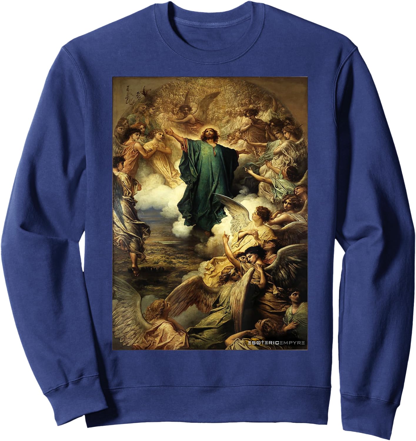 Jesus Christ Ascension Gustave Dore Heaven Angels Sweatshirt - Sweatshirt | Navy