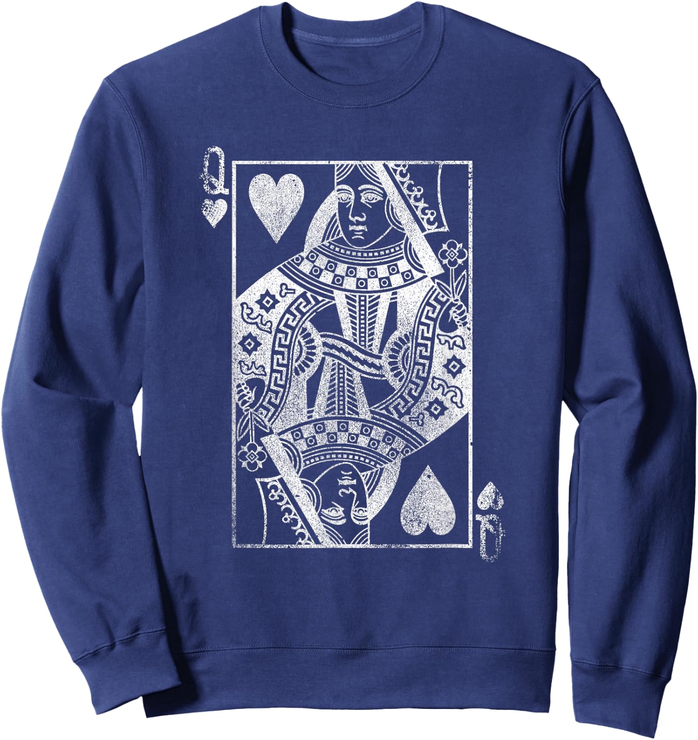 The Original Queen of Hearts (Vintage Design) Sweatshirt - Sweatshirt | Navy