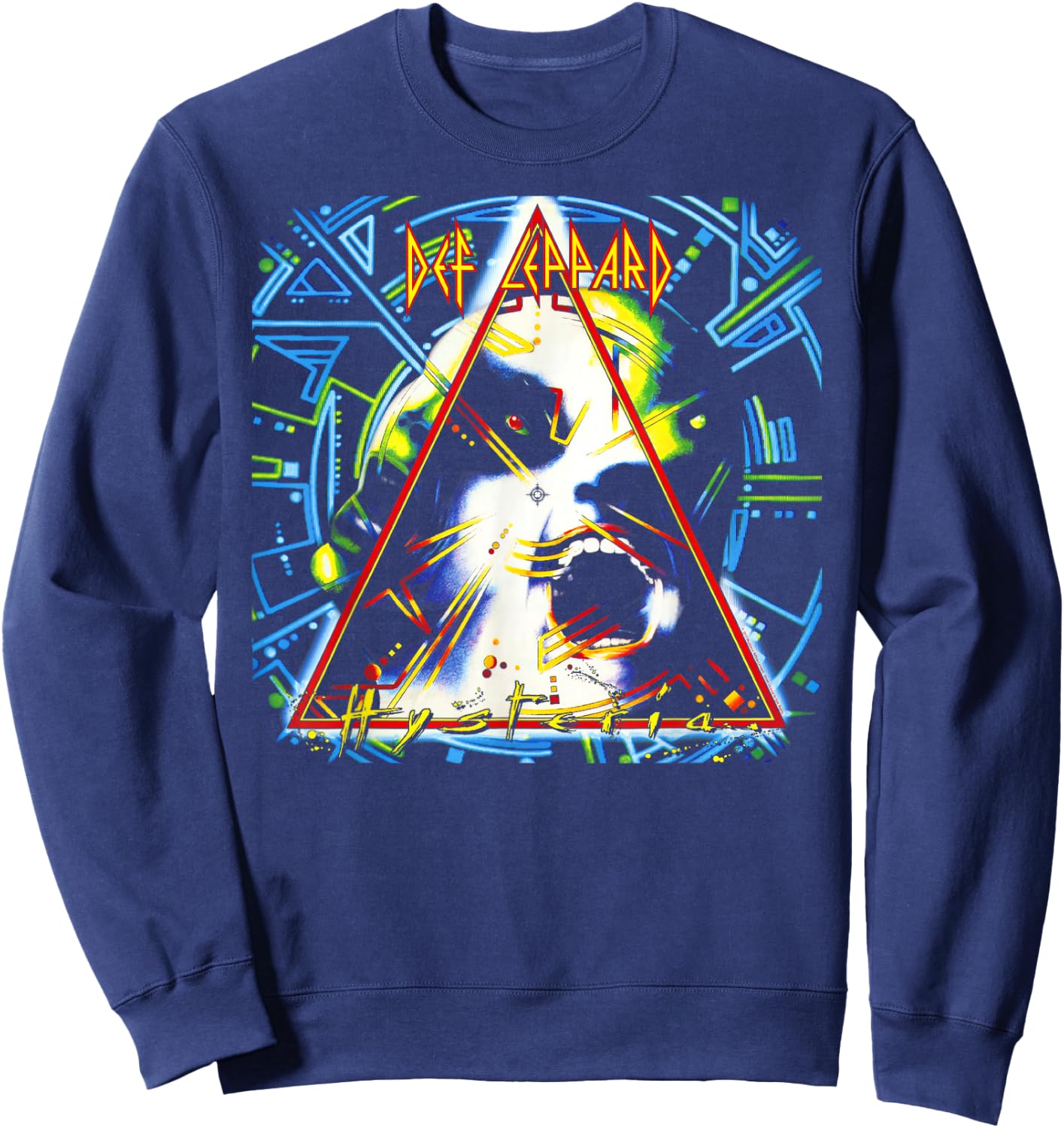 Def Leppard - Hysteria Album Short Sleeve Sweatshirt - Sweatshirt | Navy