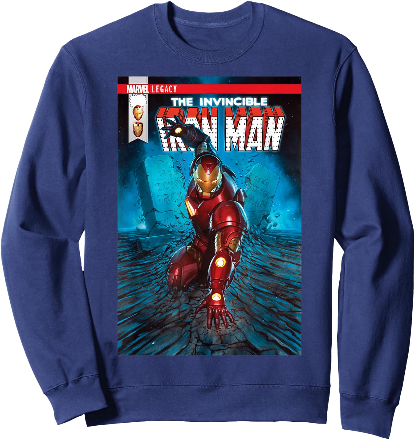 Marvel Iron Man Shock Legacy Comic Cover Graphic Sweatshirt - Sweatshirt | Navy