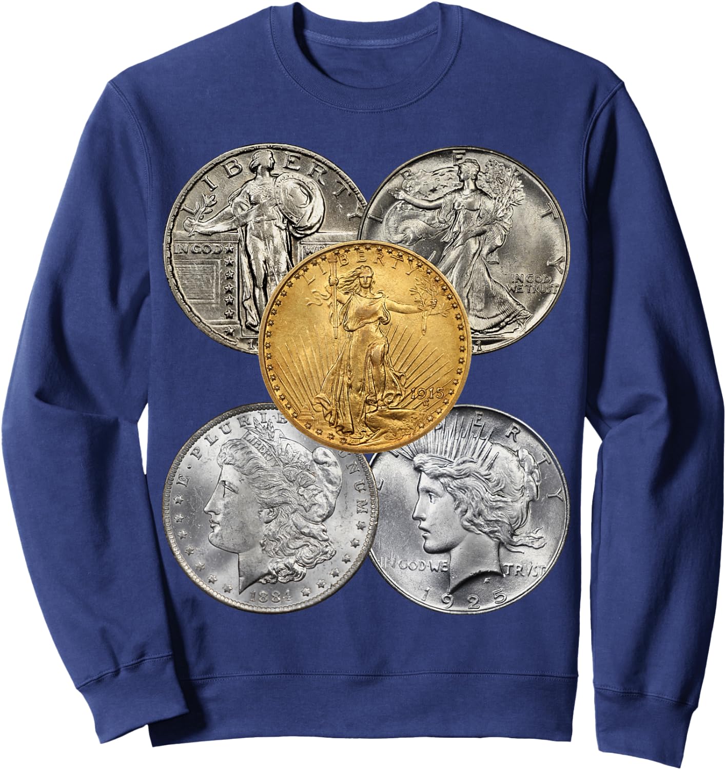 Coin Collecting - The Golden Era of U.S. Coins Sweatshirt - Sweatshirt | Navy