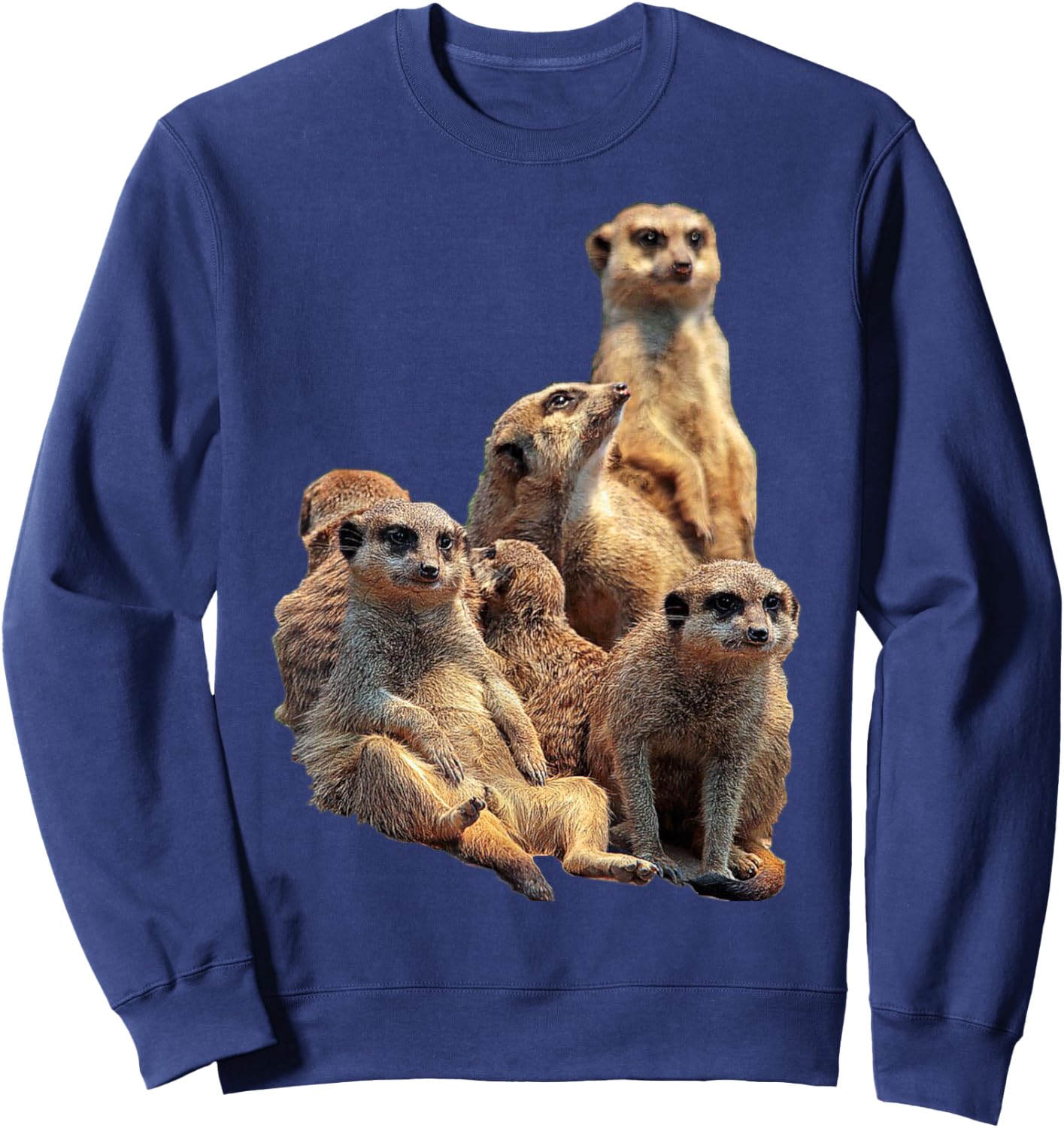LetterTrunk Meerkat Family in the Kalahari Desert Sweatshirt - Sweatshirt | Navy