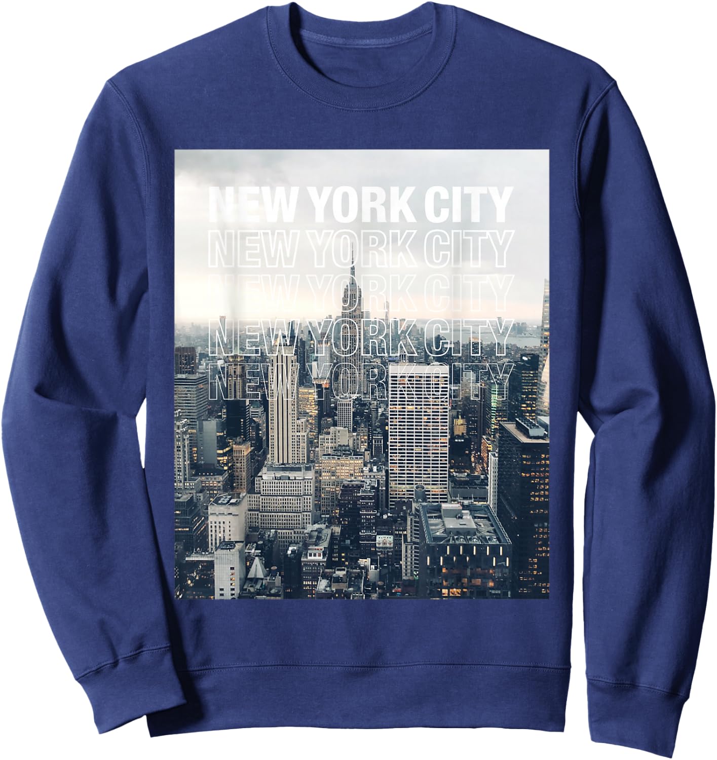 Urban New York City Shirt, New York City Skyline Sweatshirt - Sweatshirt | Navy