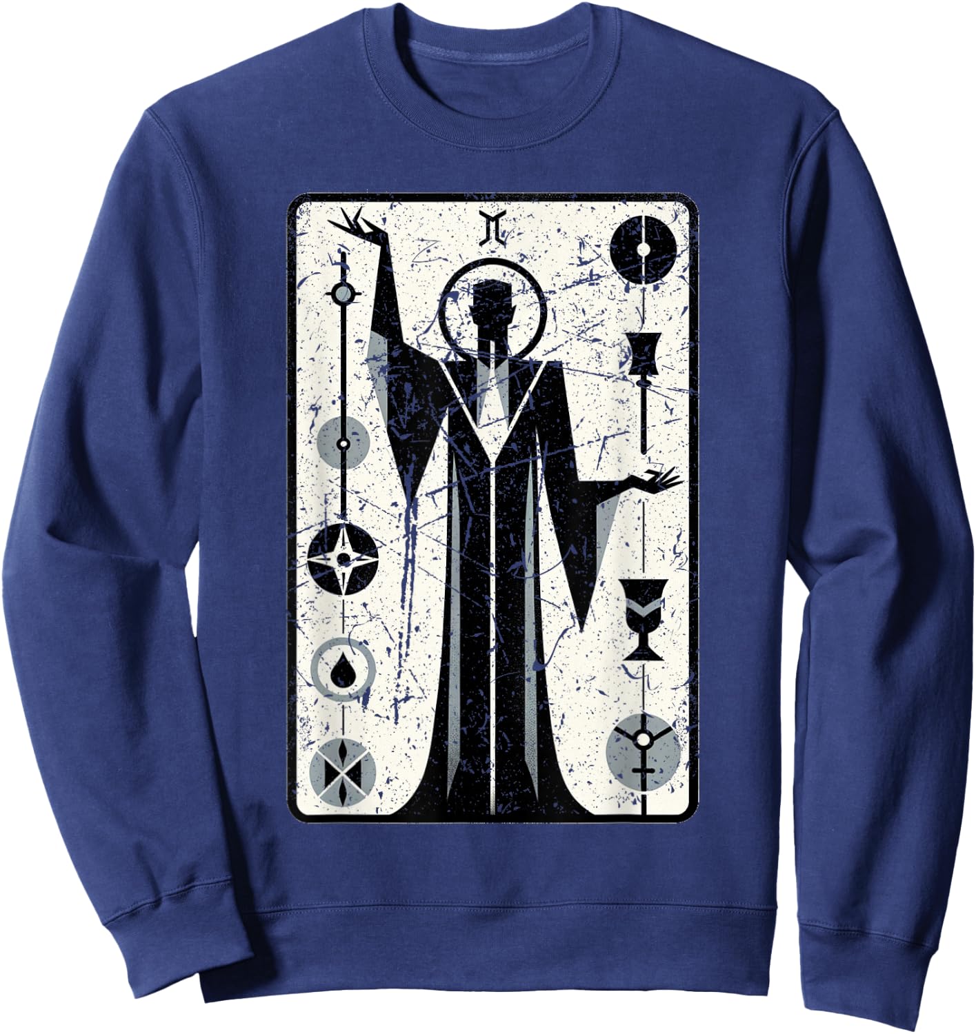 The Hierophant Tarot Card Clothing Sweatshirt - Sweatshirt | Navy