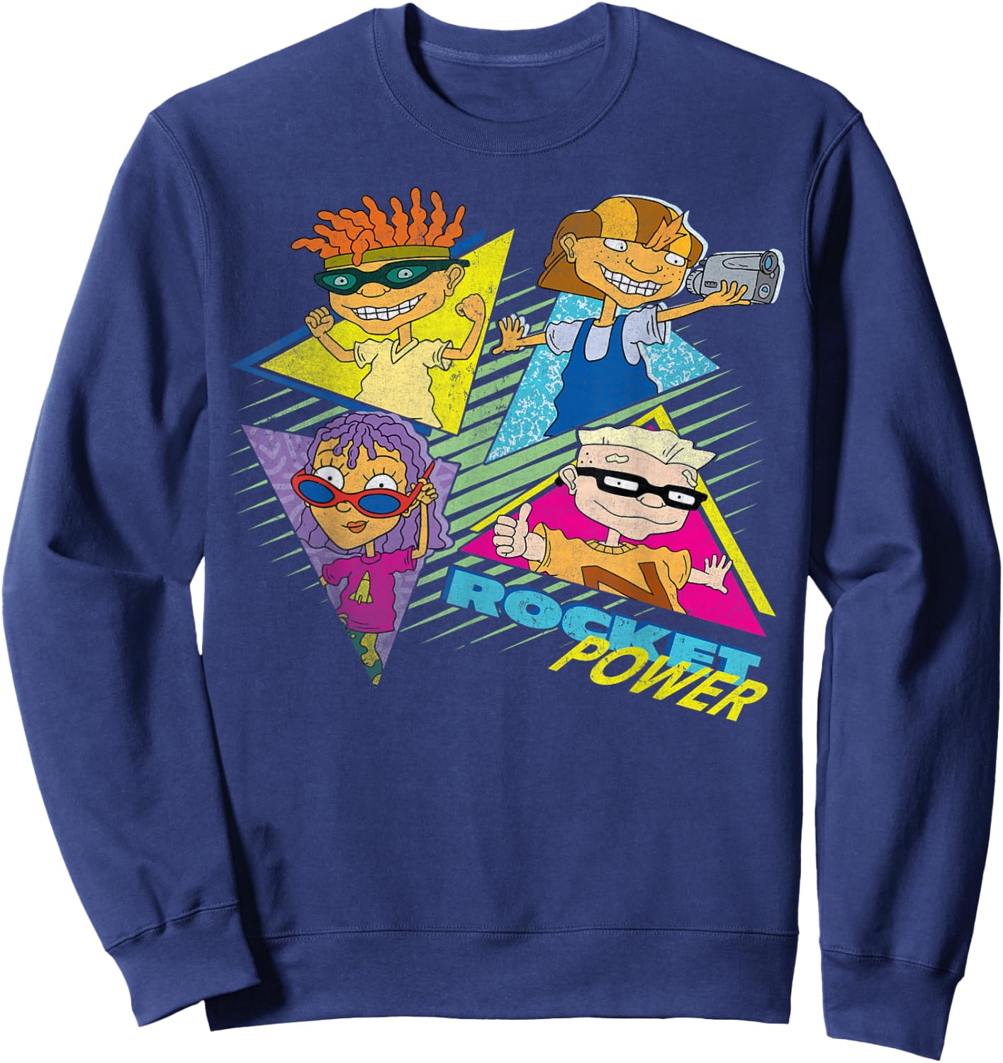 Nickelodeon Rocket Power Character Group Retro Sweatshirt - Sweatshirt | Navy