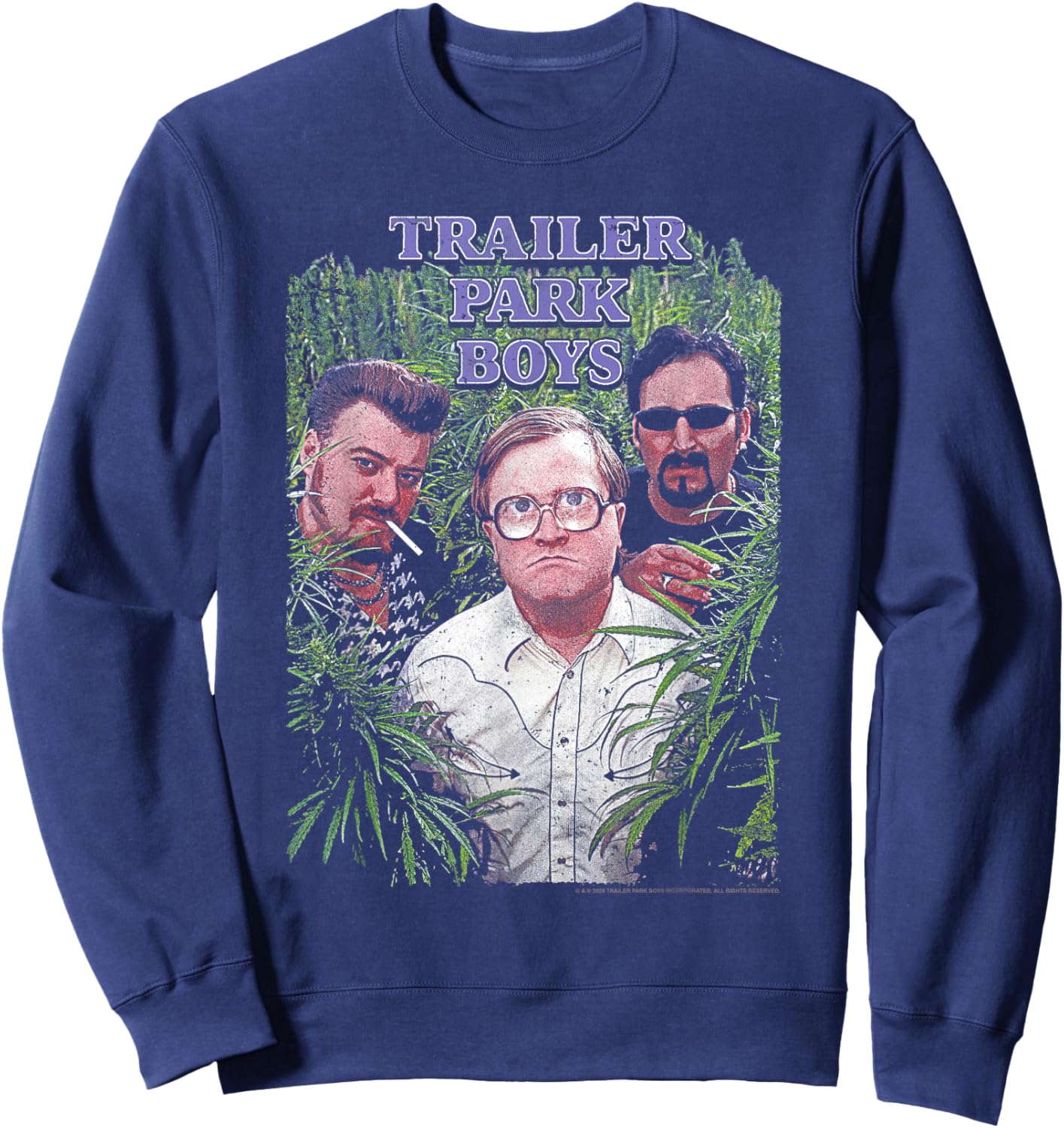 Trailer Park Boys in the Grass Group Photo Funny TV Show Sweatshirt - Sweatshirt | Navy