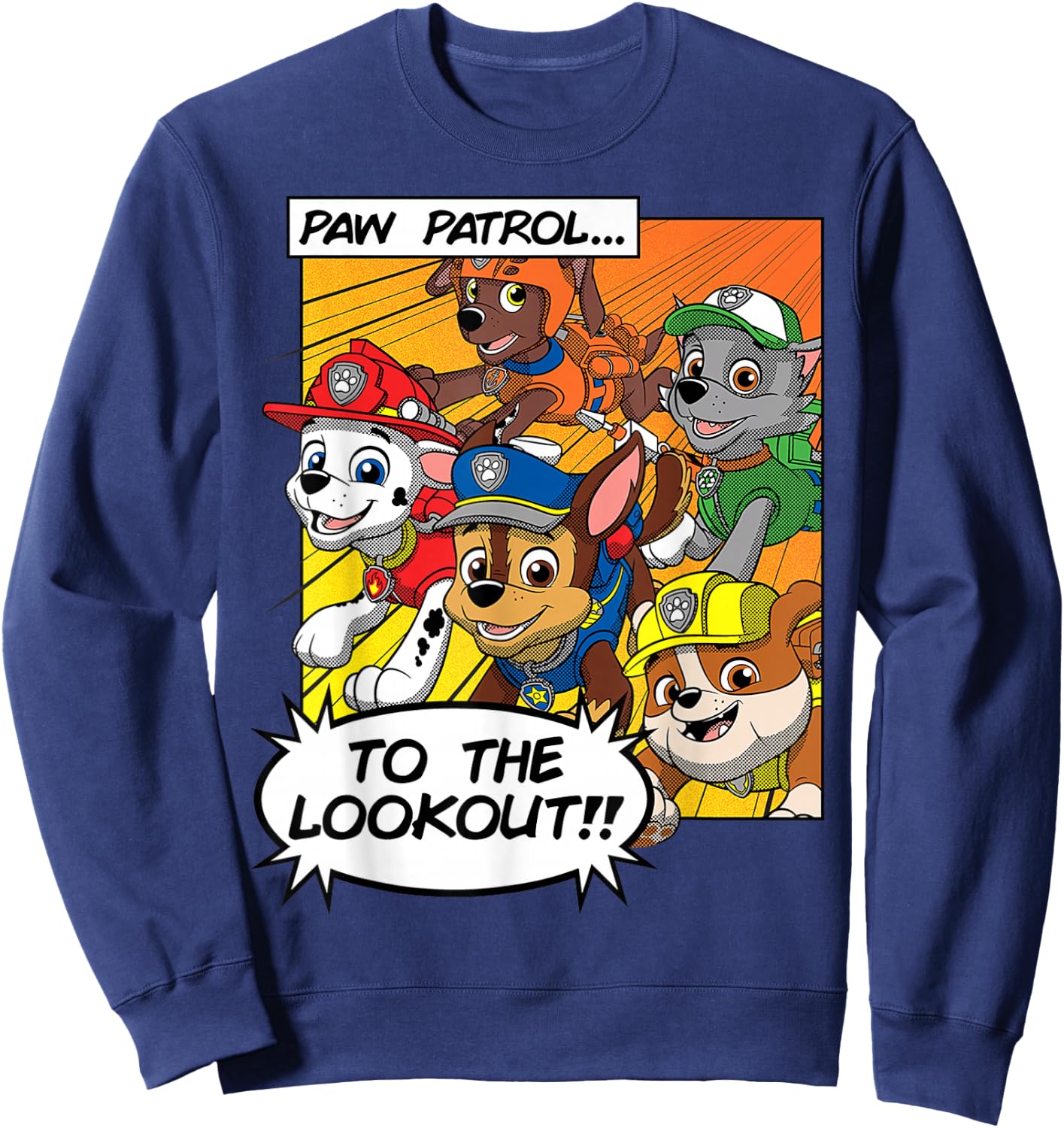 PAW Patrol To The Lookout!! Comic Book Style Sweatshirt - Sweatshirt | Navy