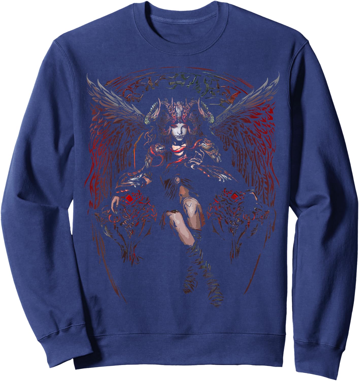 Succubus Medieval Mythology Demon Horror Occult Halloween Sweatshirt - Sweatshirt | Navy