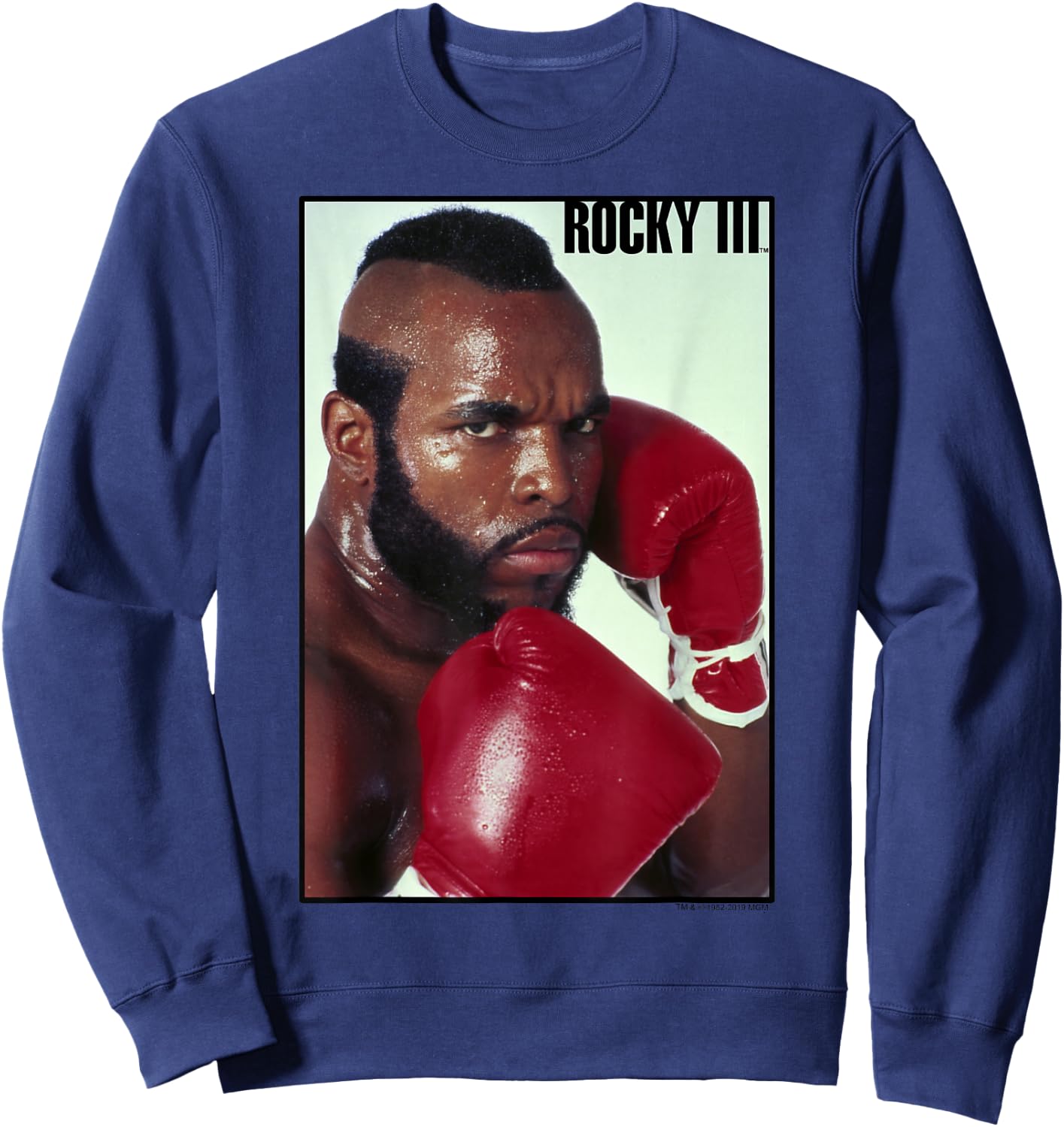 Rocky 3 Clubber Lang Fight Pose Full Color Poster Sweatshirt - Sweatshirt | Navy