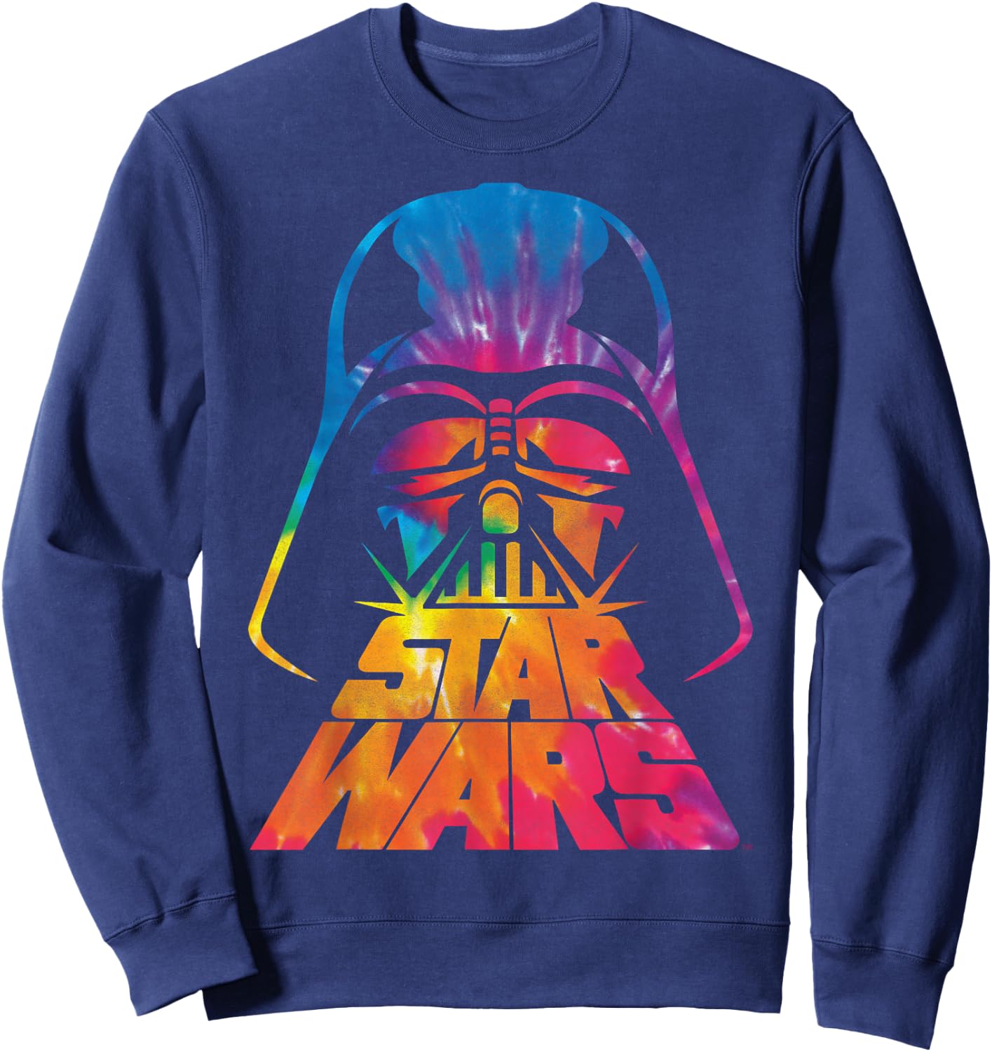Star Wars Darth Vader Tie Dye Helmet Graphic Z1 Sweatshirt - Sweatshirt | Navy