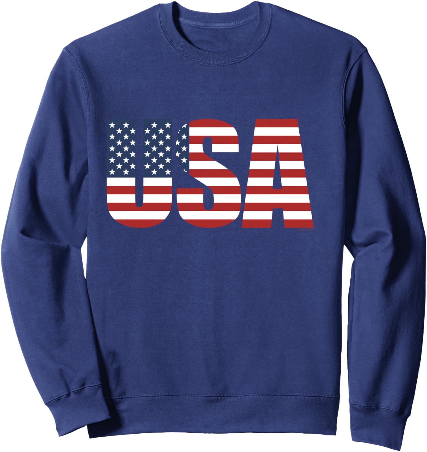 Patriotic USA Shirt Women, Men American Flag Sweatshirt - Sweatshirt | Navy