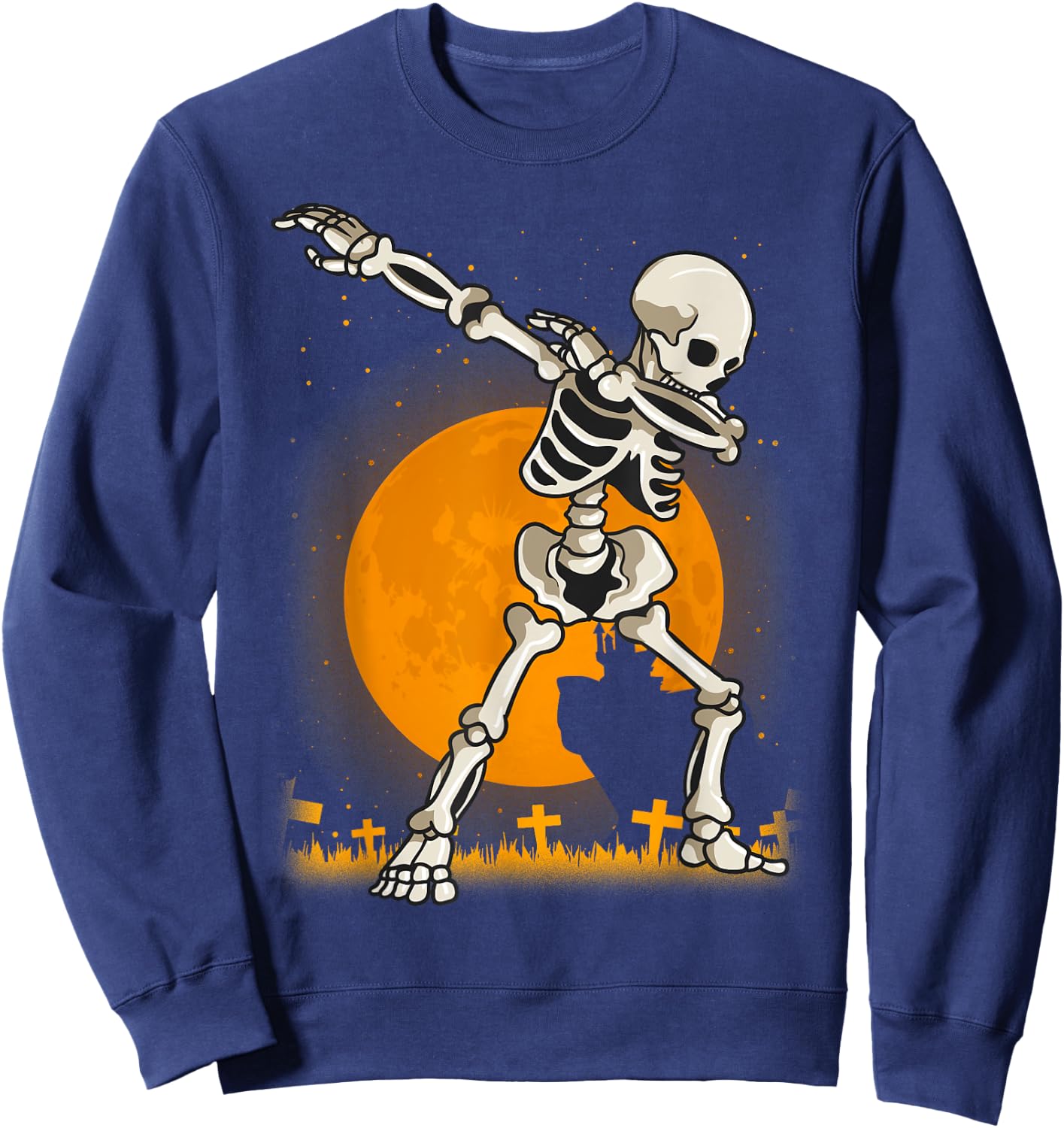 Halloween for Boys Kids Girl Dabbing Skeleton Costume Sweatshirt - Sweatshirt | Navy