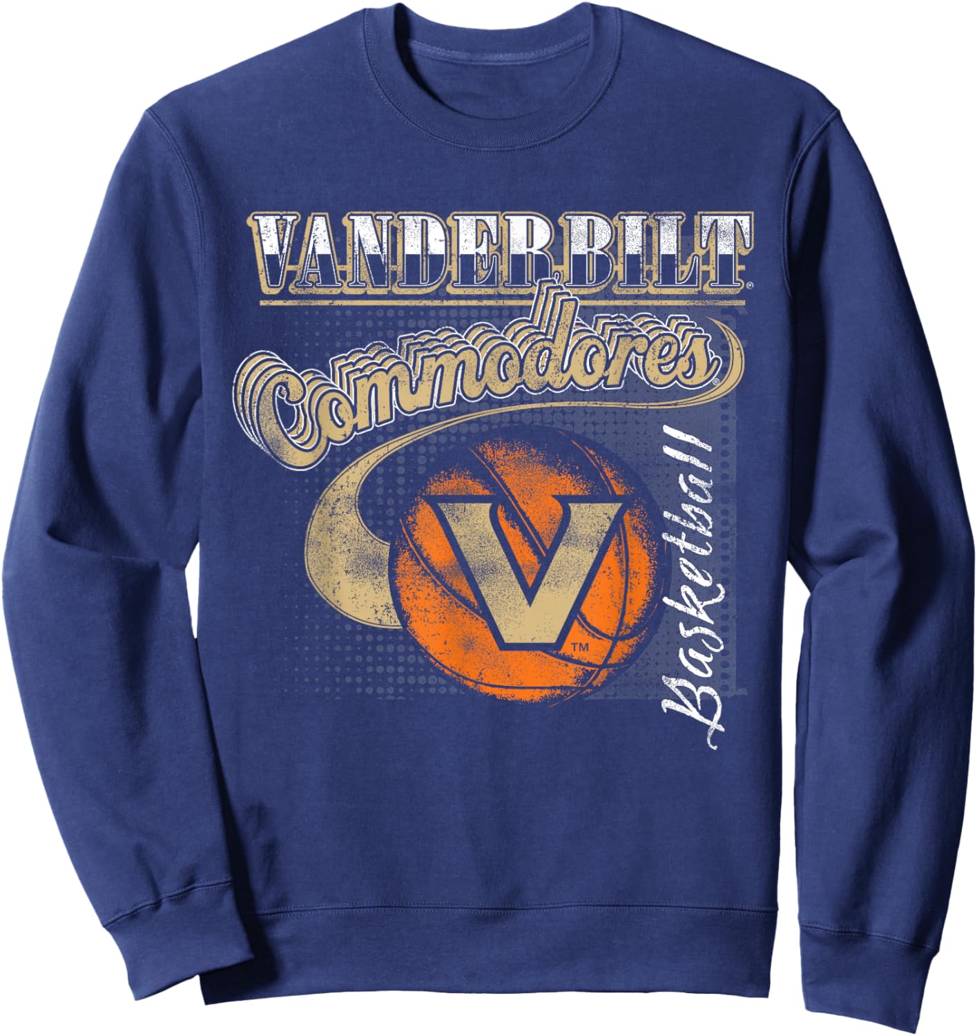 Vanderbilt Commodores Basketball Retro Black Sweatshirt - Sweatshirt | Navy