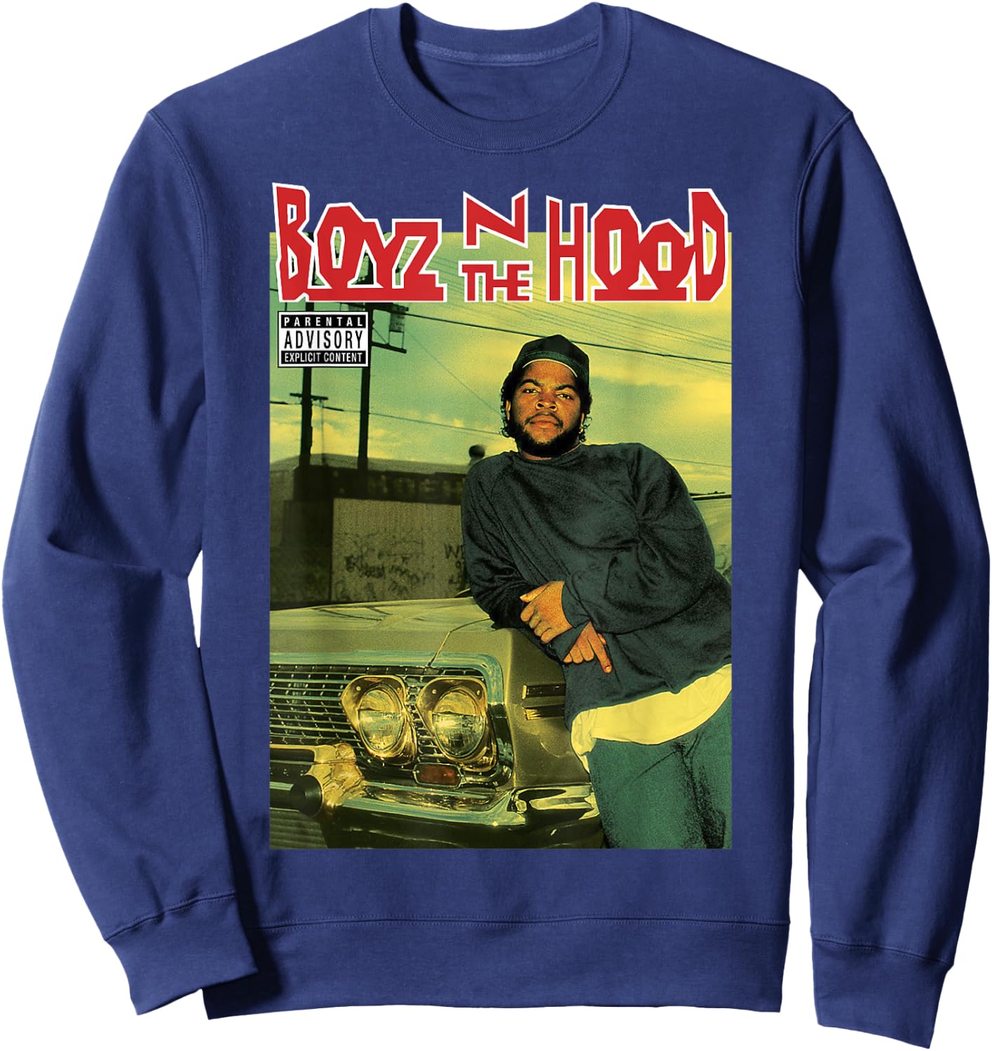 Boyz N The Hood Darrin Doughboy Album Cover Logo Small Sweatshirt - Sweatshirt | Navy