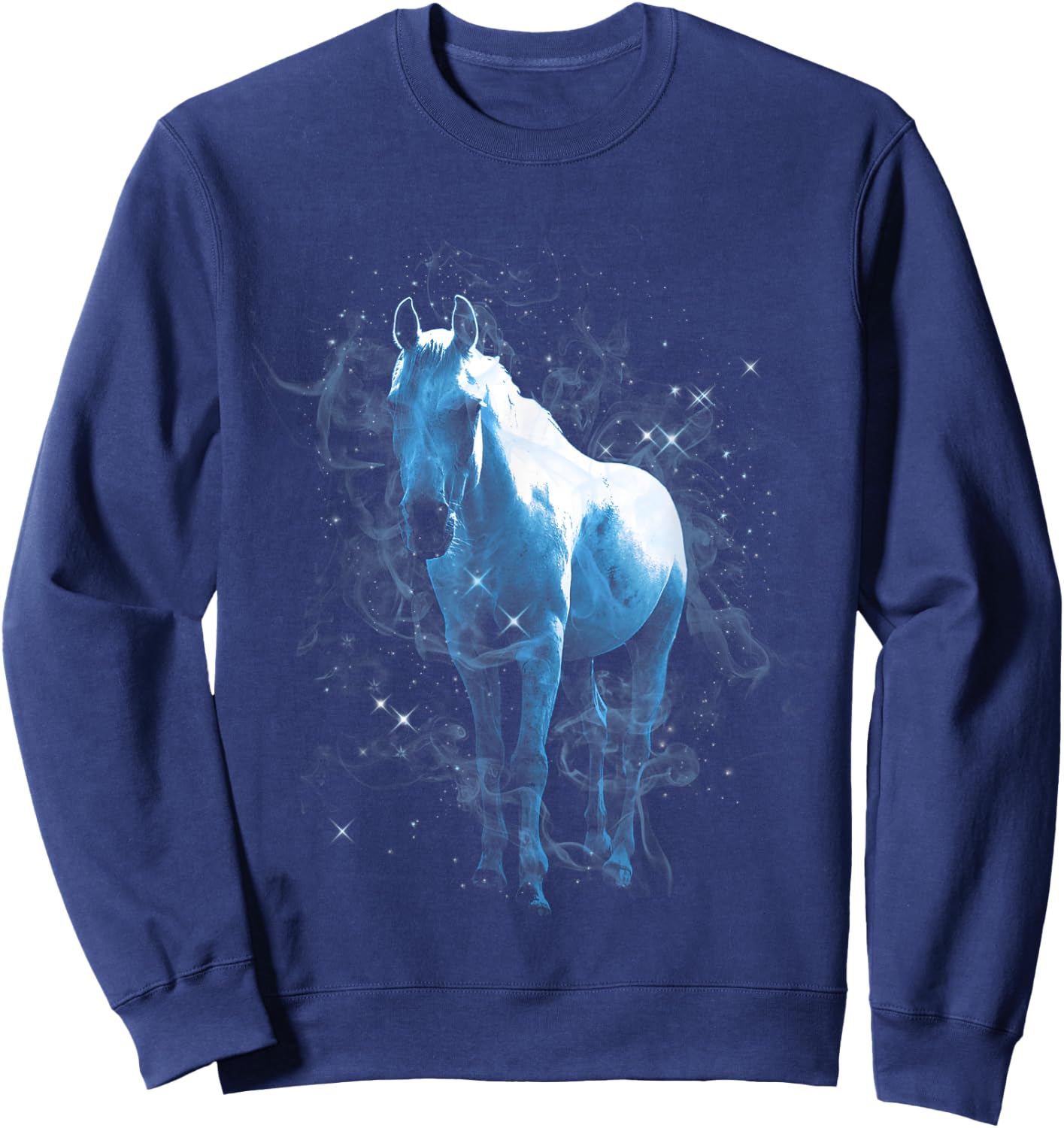 White Horse Shirt for Ladies - with Horses on Them Sweatshirt - Sweatshirt | Navy