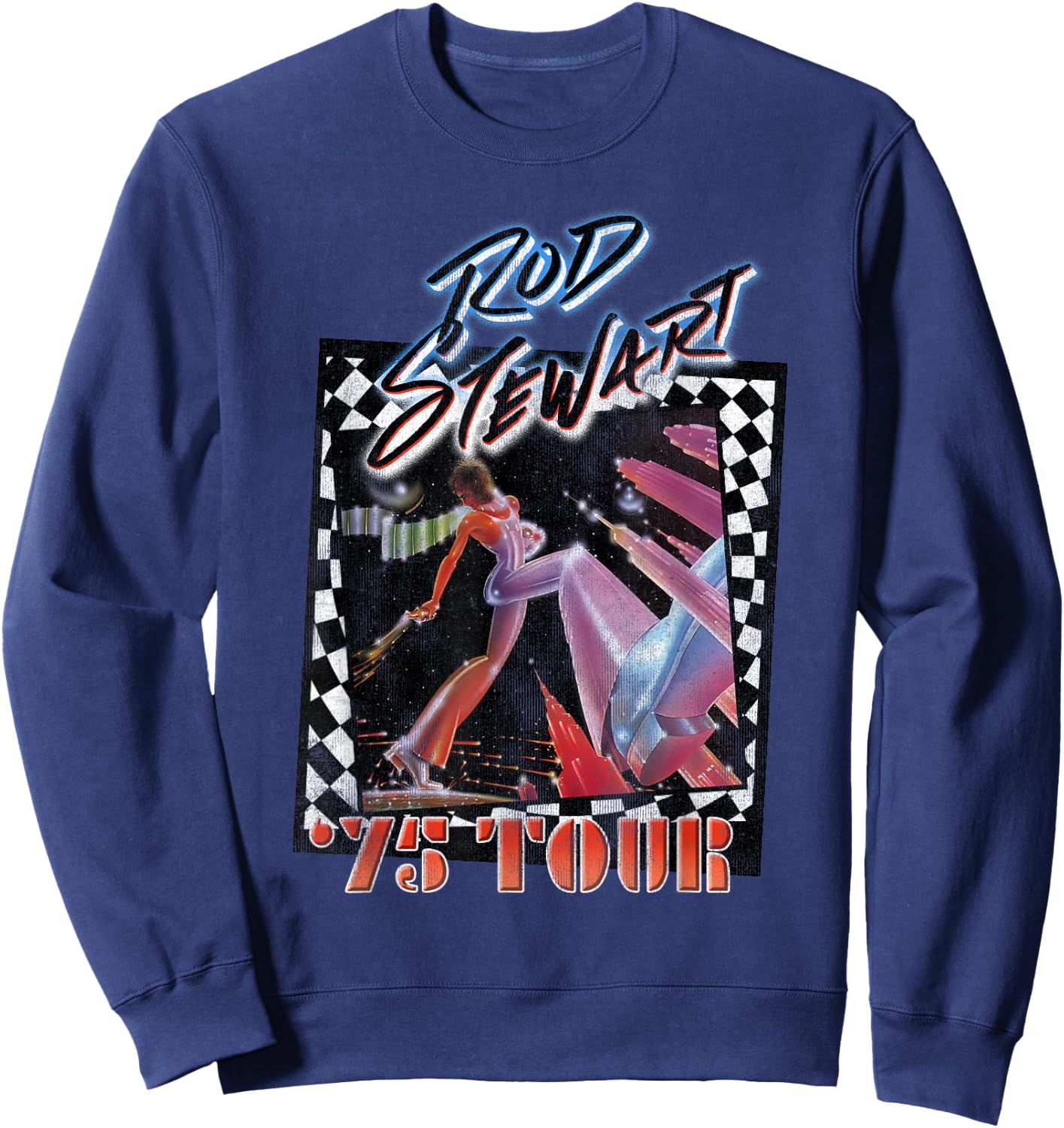 Rod Stewart 75 Tour Retro Sweatshirt - Sweatshirt | Navy