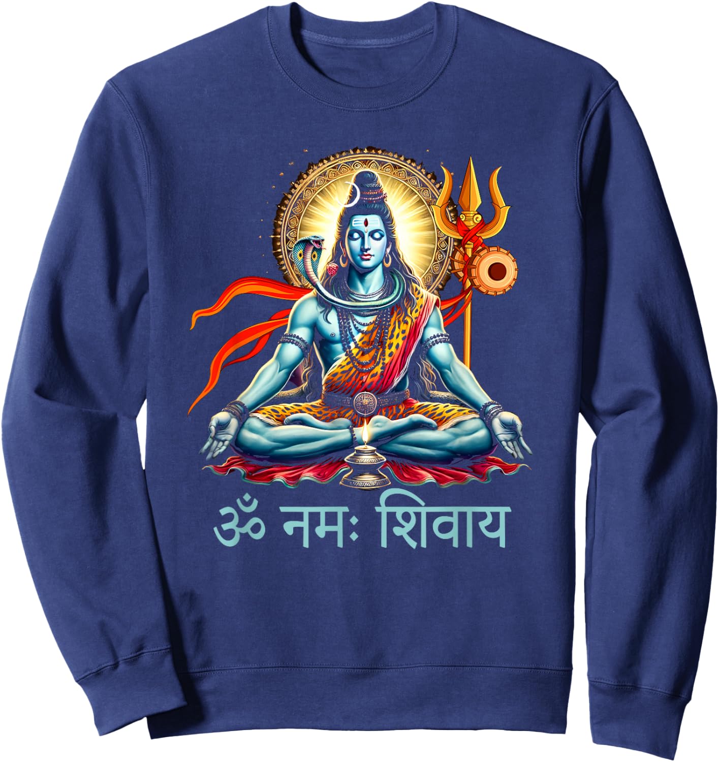 Shiva Hindu God Shiva Yoga Meditation Spiritual Religious Sweatshirt - Sweatshirt | Navy