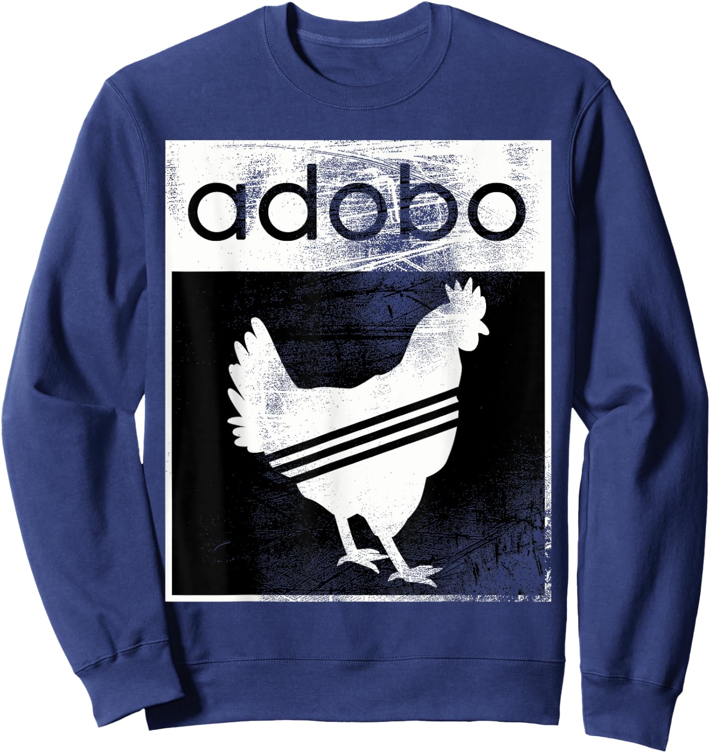 Chicken Adobo Shirt Funny Filipino Shirts Women Kids Sweatshirt - Sweatshirt | Navy