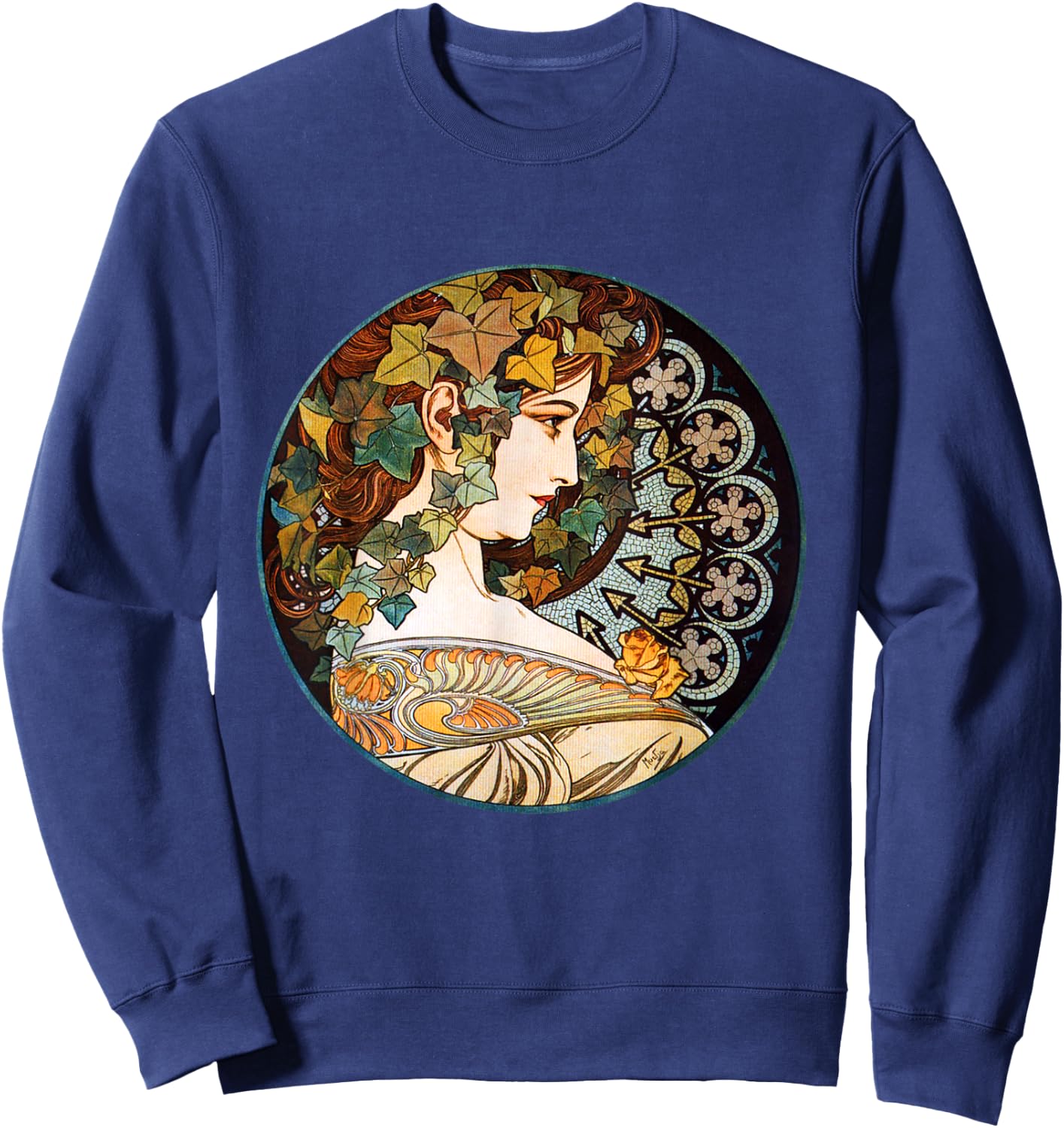 Vintage Green Ivy Goddess Sweatshirt - Sweatshirt | Navy