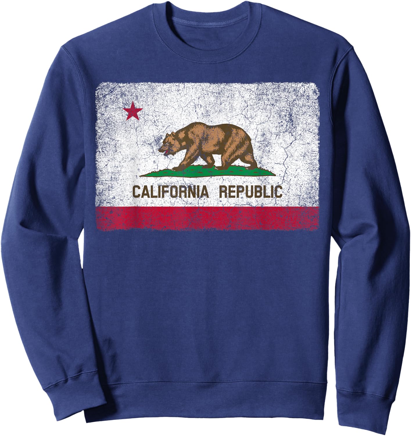 California Flag Republic Vintage Retro Official Gift Sweatshirt - Sweatshirt | Navy