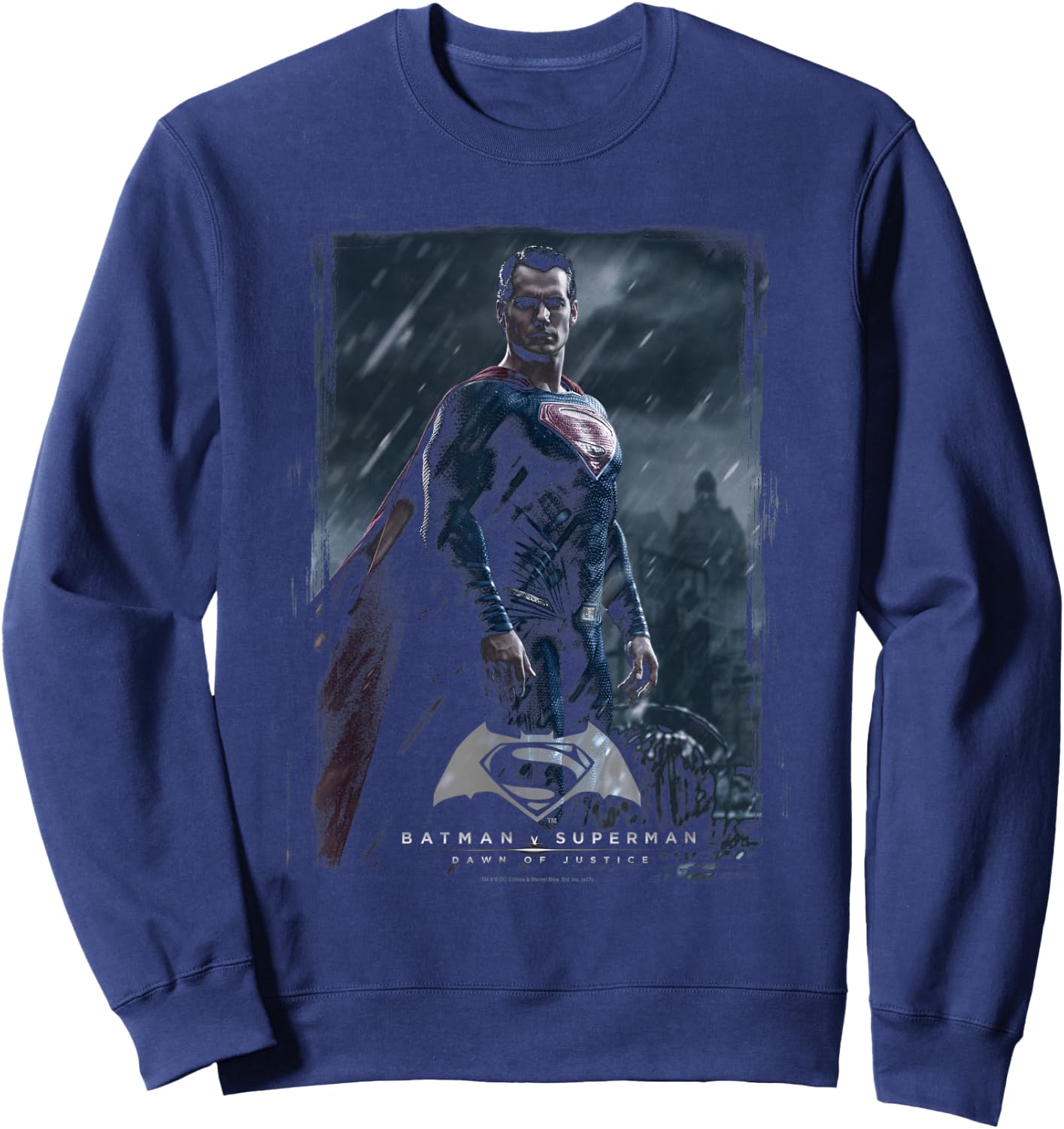 Batman v Superman Super Poster T Shirt Sweatshirt - Sweatshirt | Navy