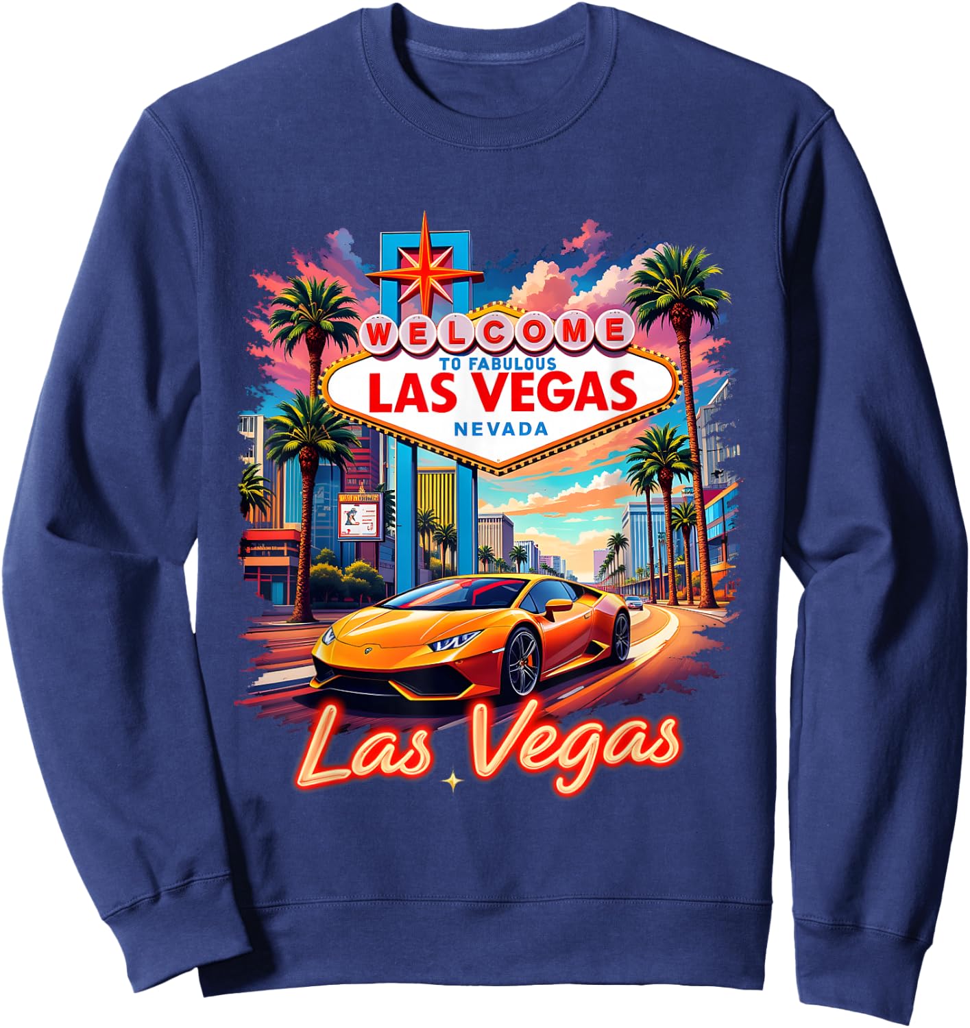 Nevada Las Vegas Souvenir Vacation Trip 2025 Sweatshirt - Sweatshirt | Navy