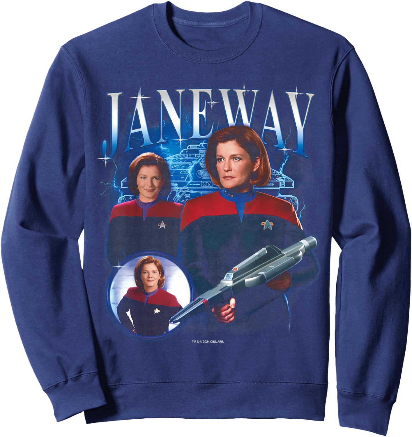 Star Trek: Voyager Janeway Heartthrob Sweatshirt - Sweatshirt | Navy