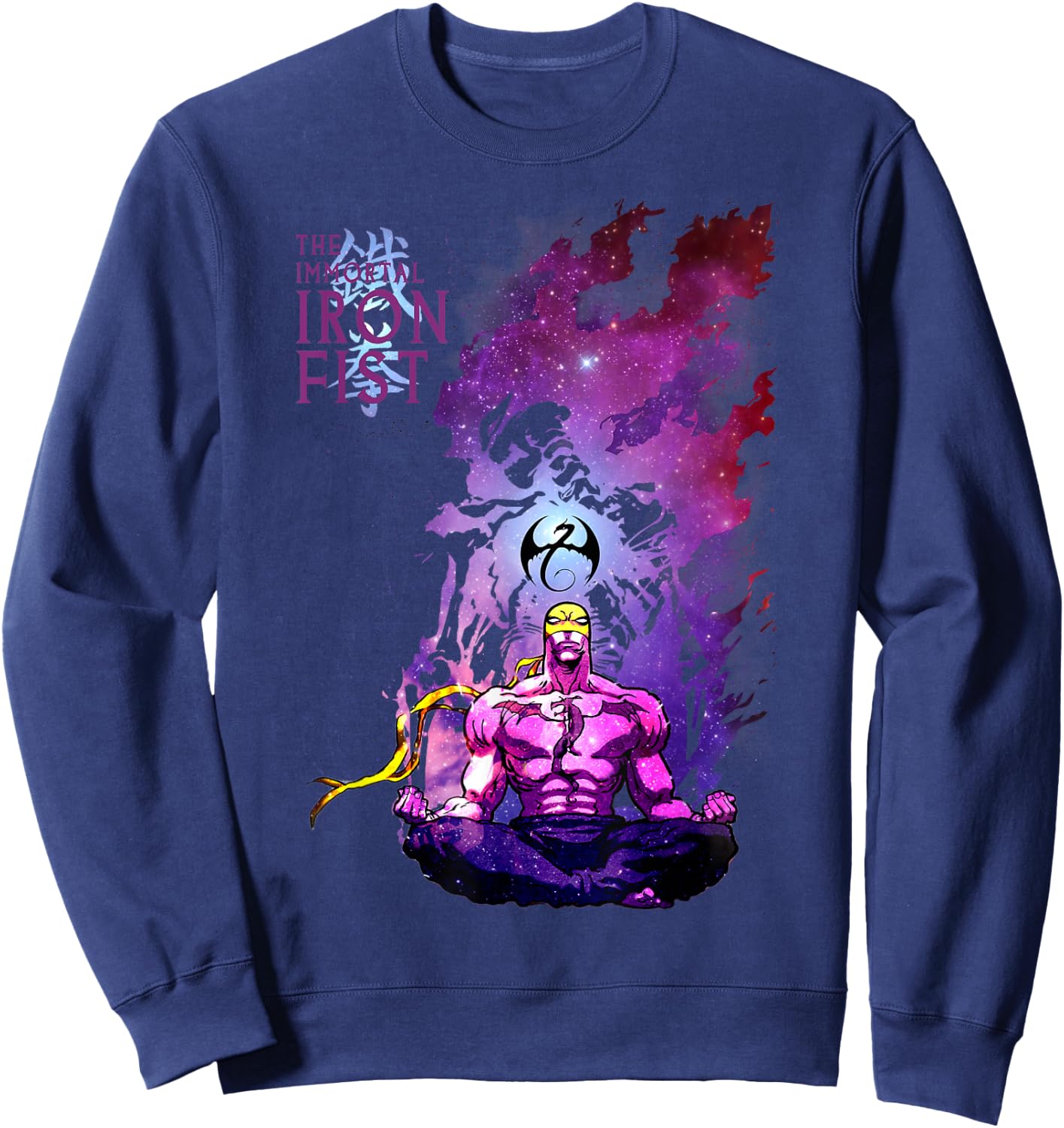 Marvel Iron Fist The Immortal In Space Meditation Sweatshirt - Sweatshirt | Navy
