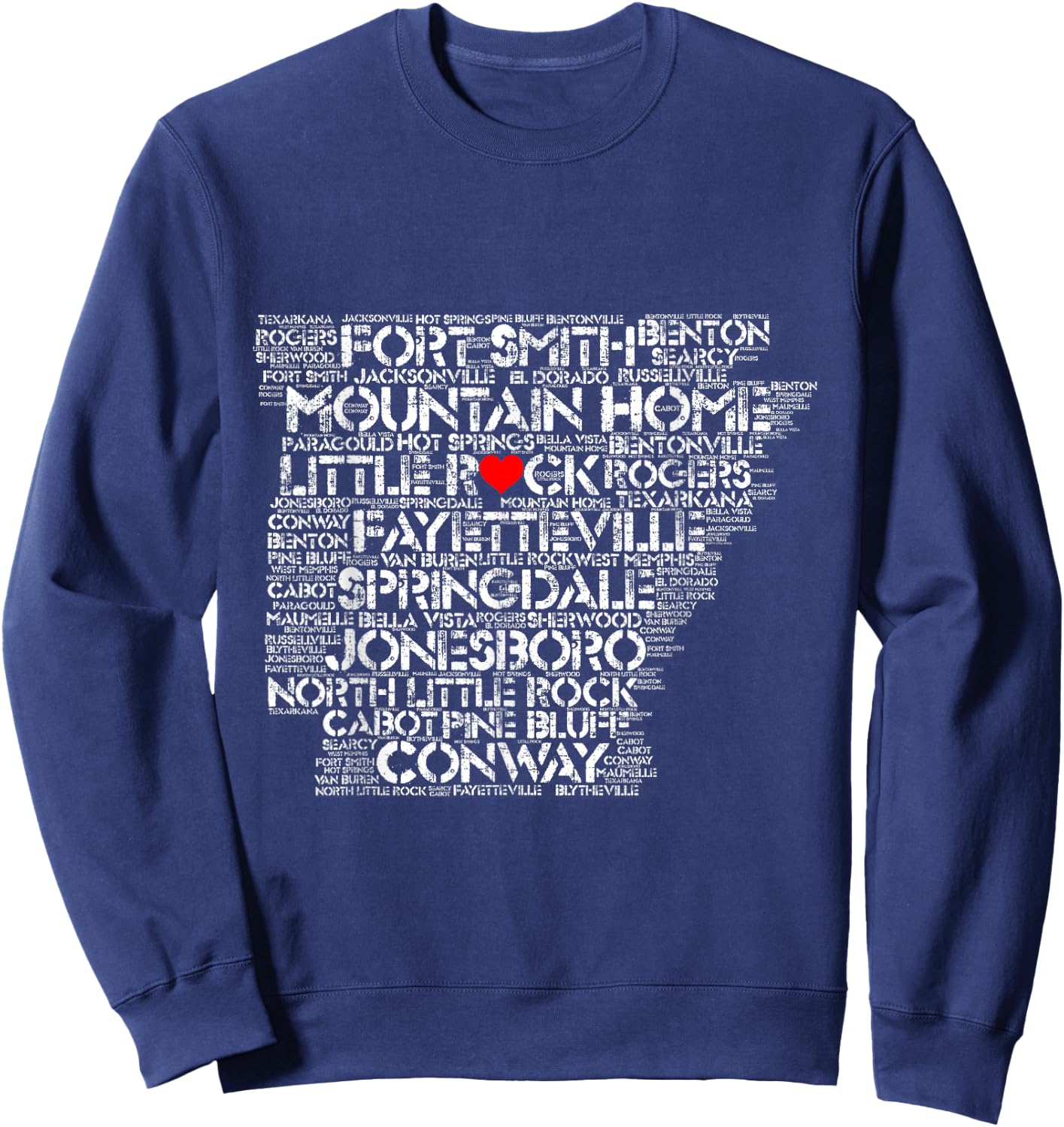 Arkansas Pride. Love Arkansas. Razorback State Sweatshirt - Sweatshirt | Navy