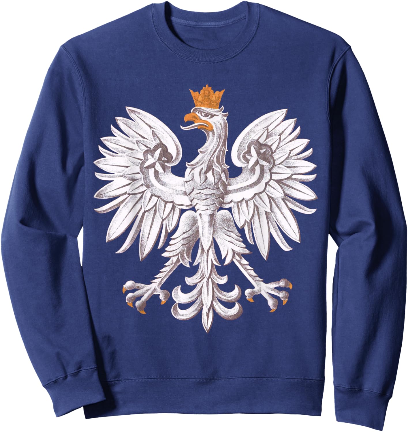 Vintage Polish White Eagle Poland Polska Sweatshirt - Sweatshirt | Navy