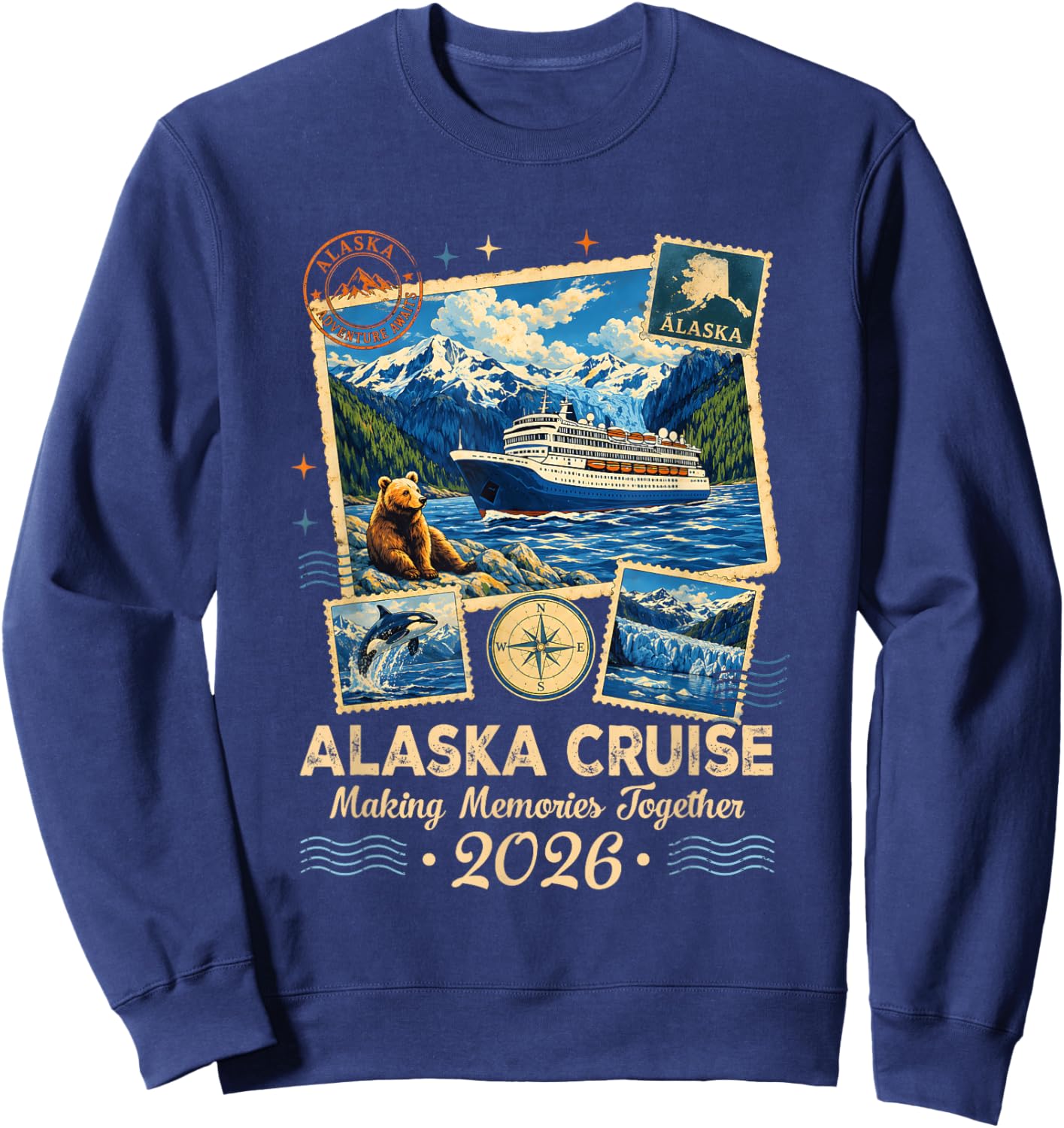 Alaska Vacation 2026 Cruise Family Matching Group Trip Sweatshirt - Sweatshirt | Navy