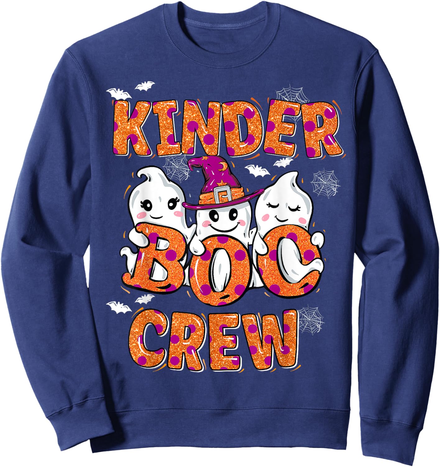 Retro Kinder boo crew Halloween Costume Kindergarten kids Sweatshirt - Sweatshirt | Navy