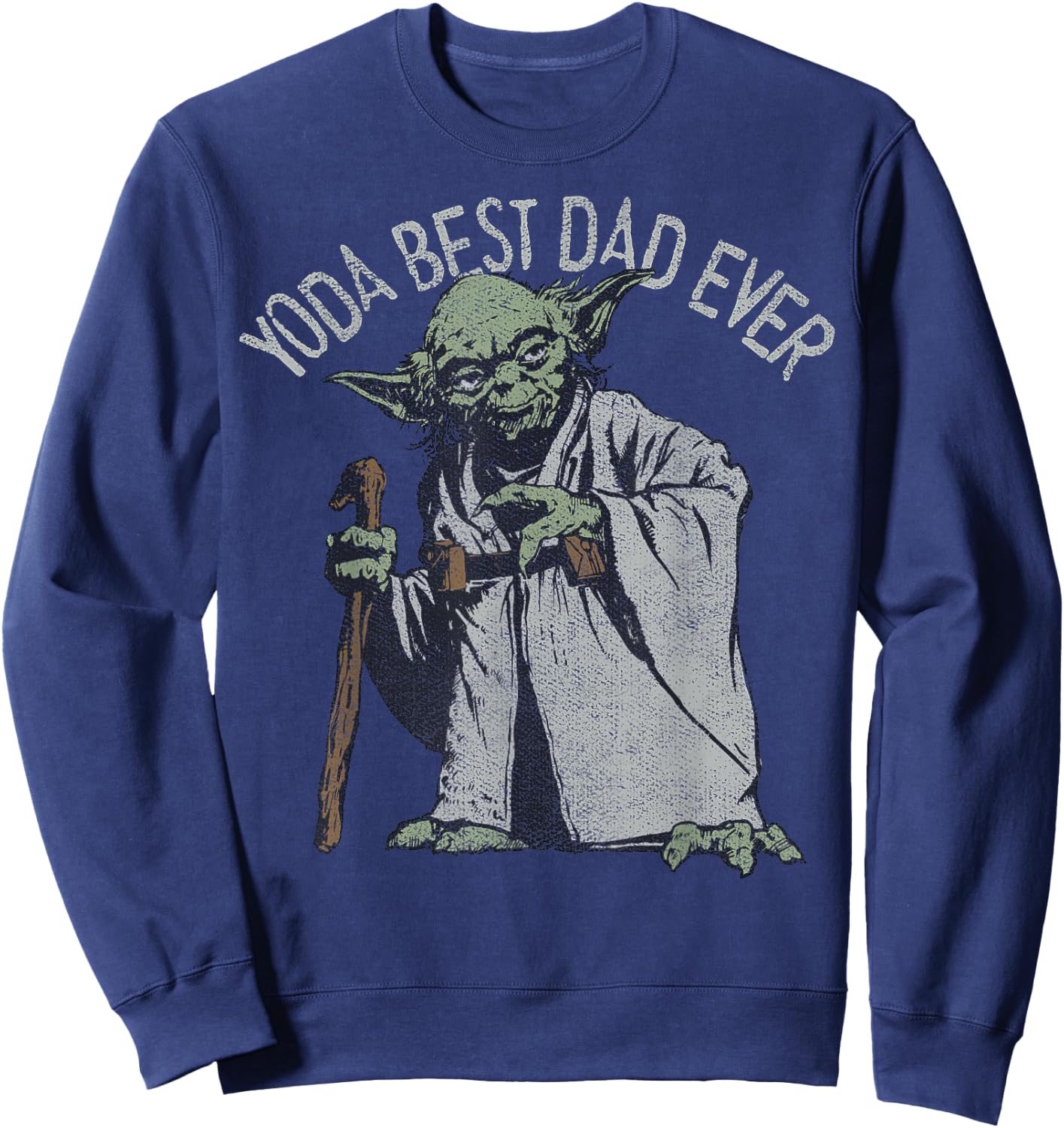 Star Wars Yoda Best Dad Ever Graphic Sweatshirt - Sweatshirt | Navy