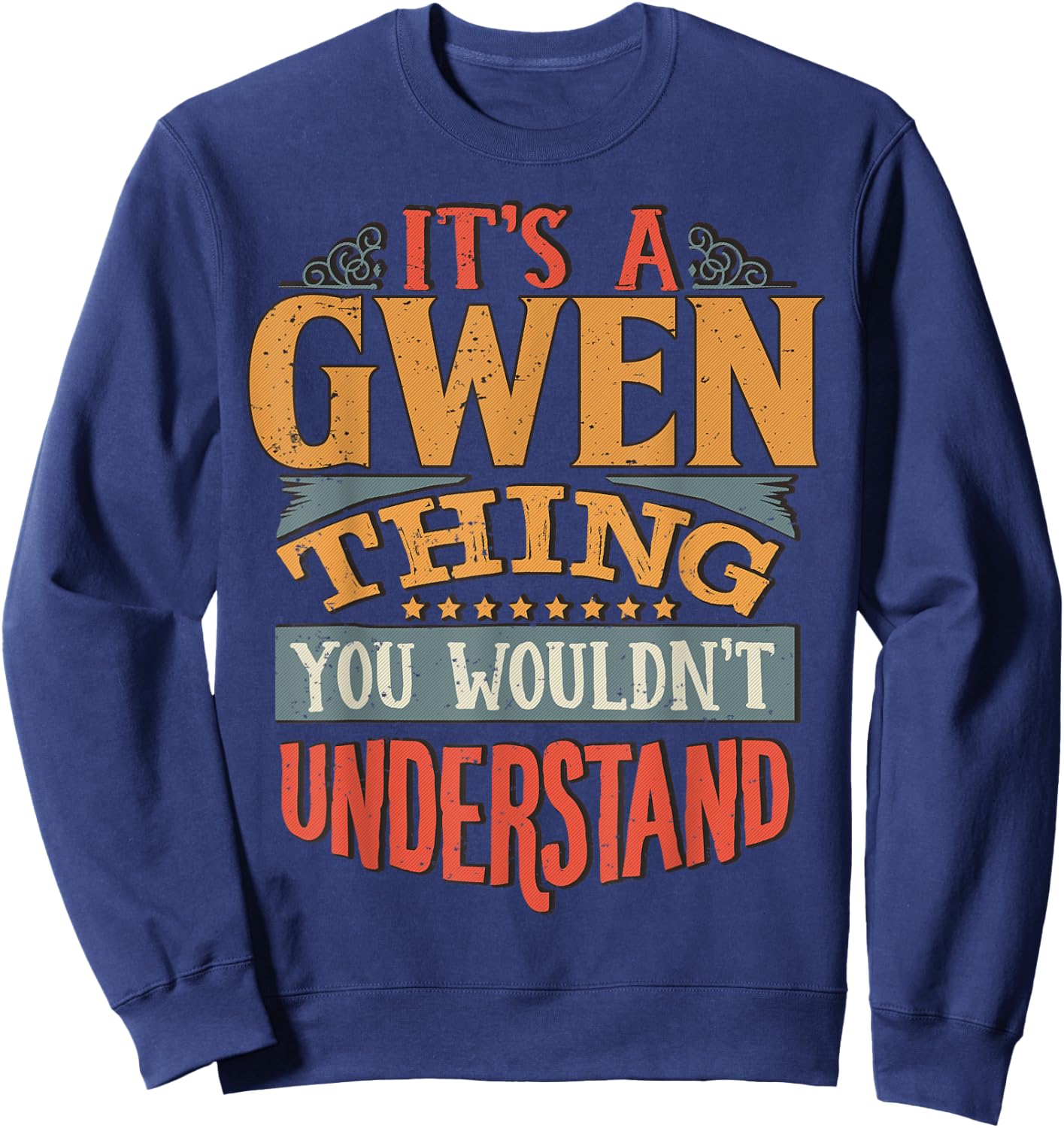 Gwen Name Sweatshirt - Sweatshirt | Navy